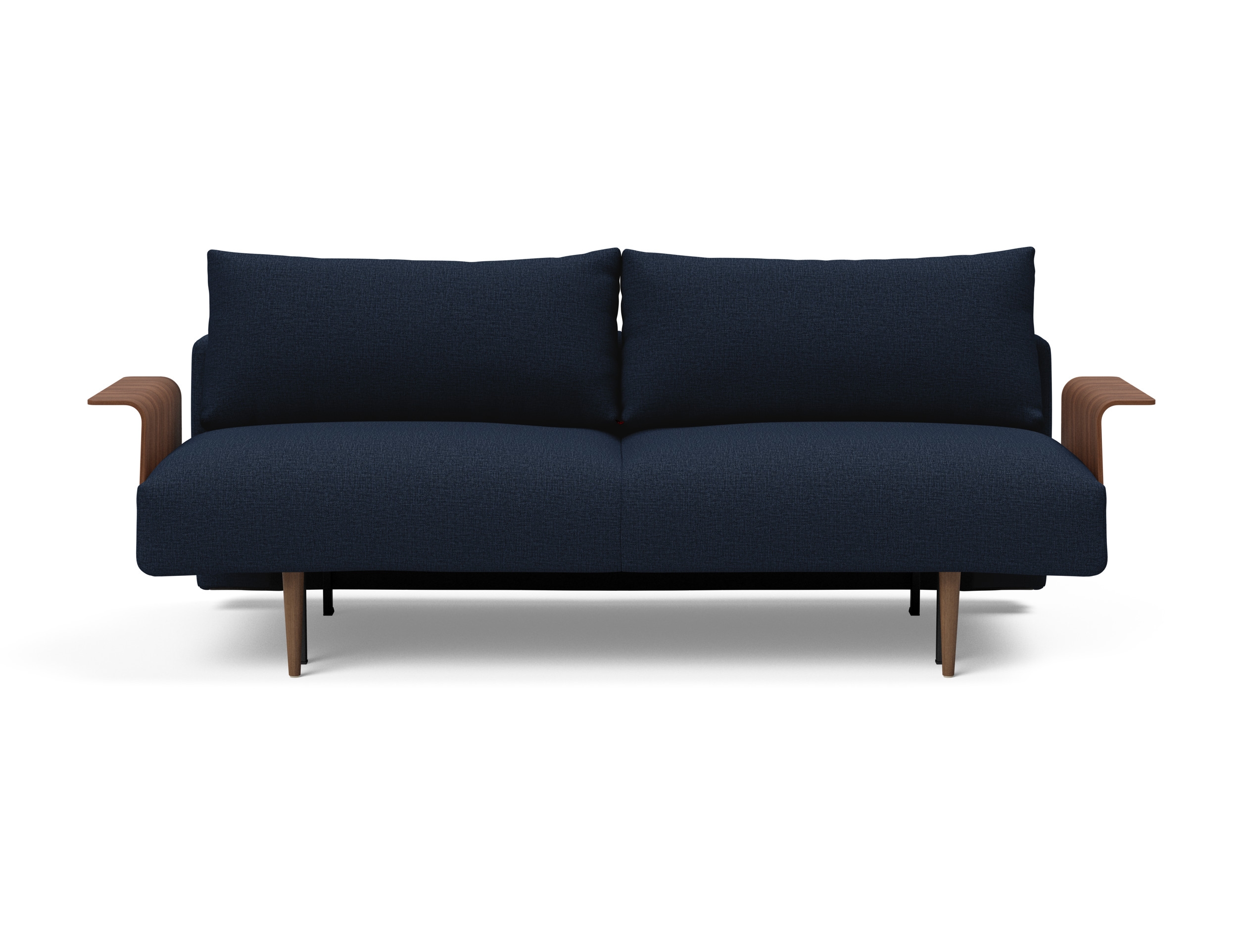 Frode Fabric Sofa Bed w/Walnut Arms