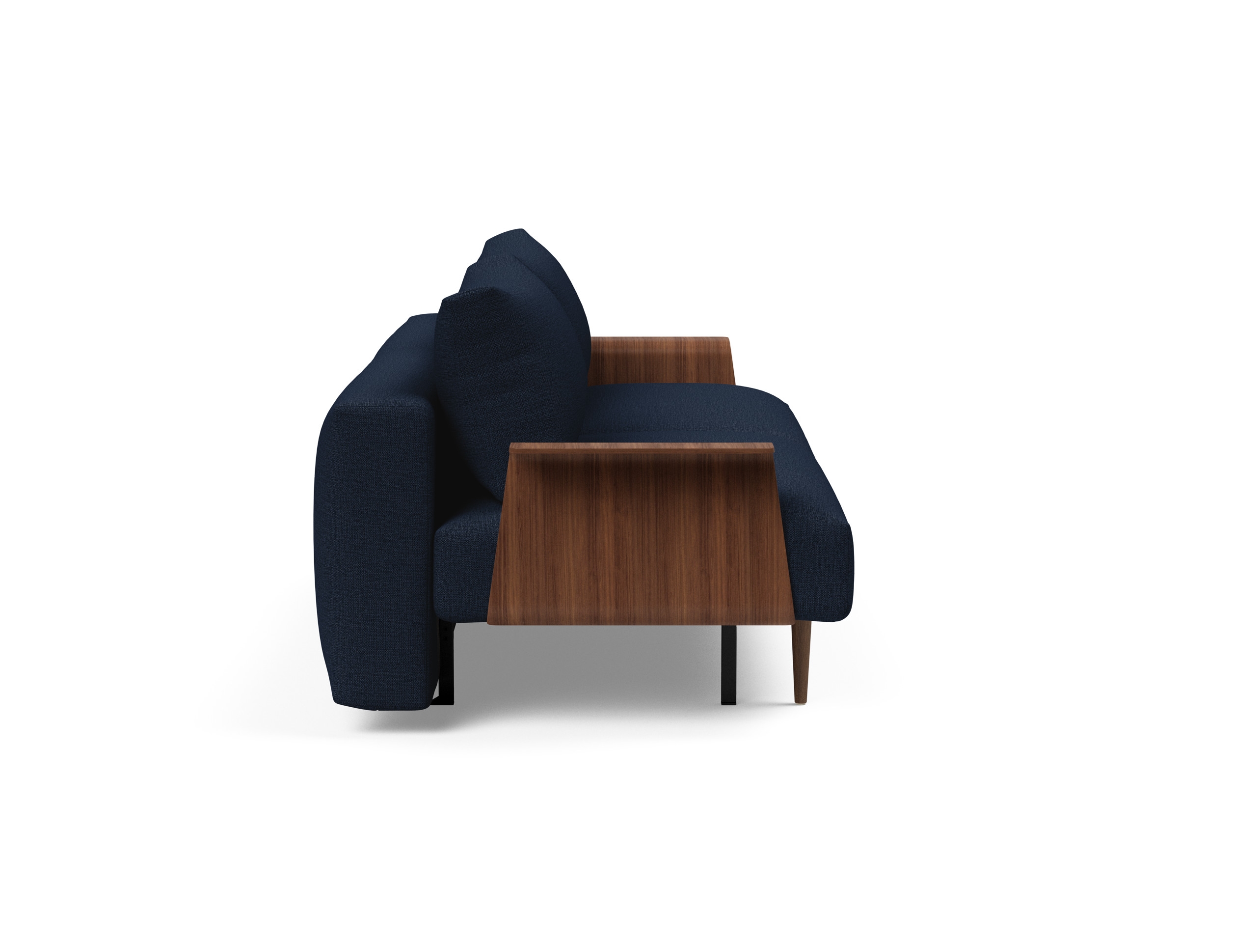 Frode Fabric Sofa Bed w/Walnut Arms