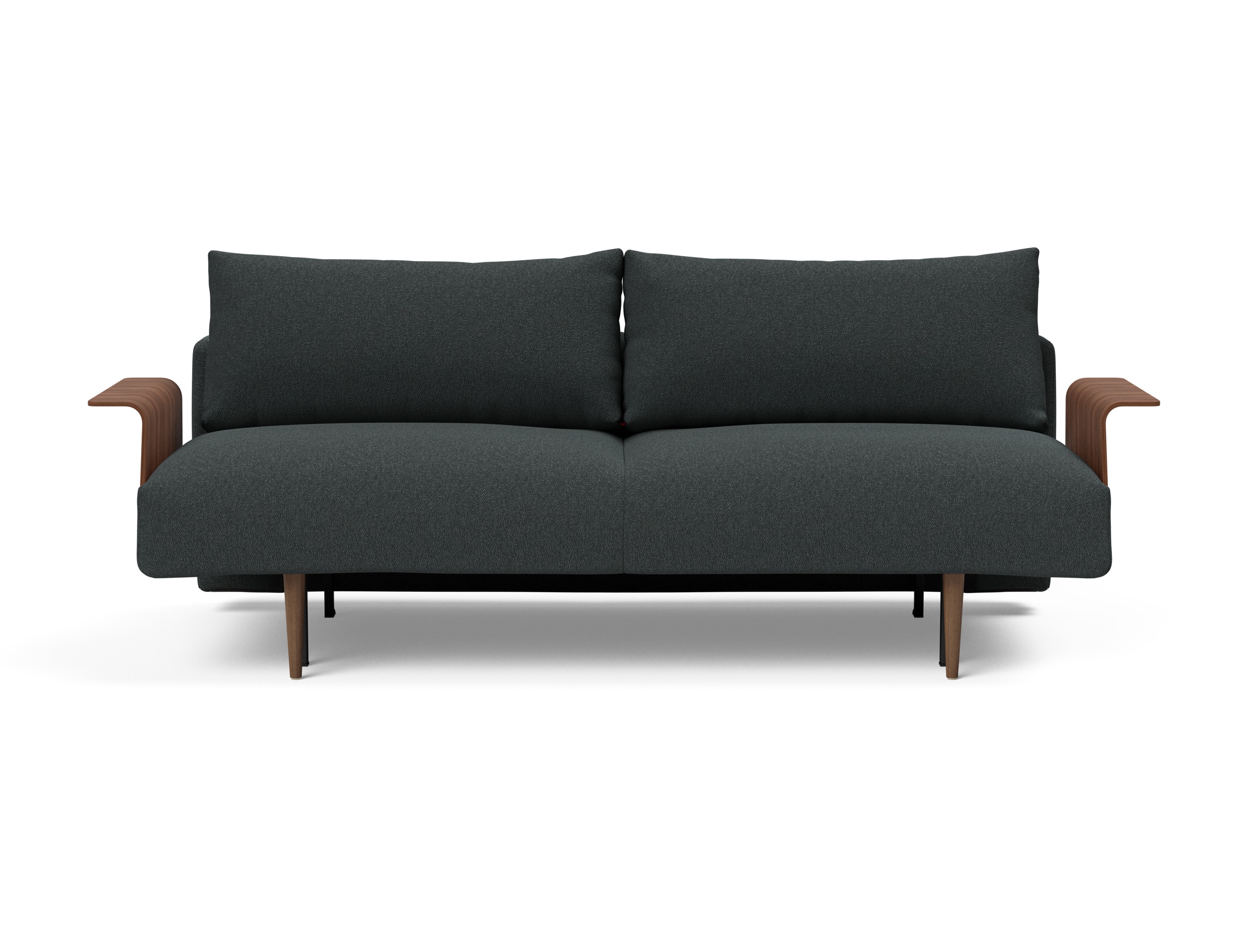 Frode Fabric Sofa Bed w/Walnut Arms