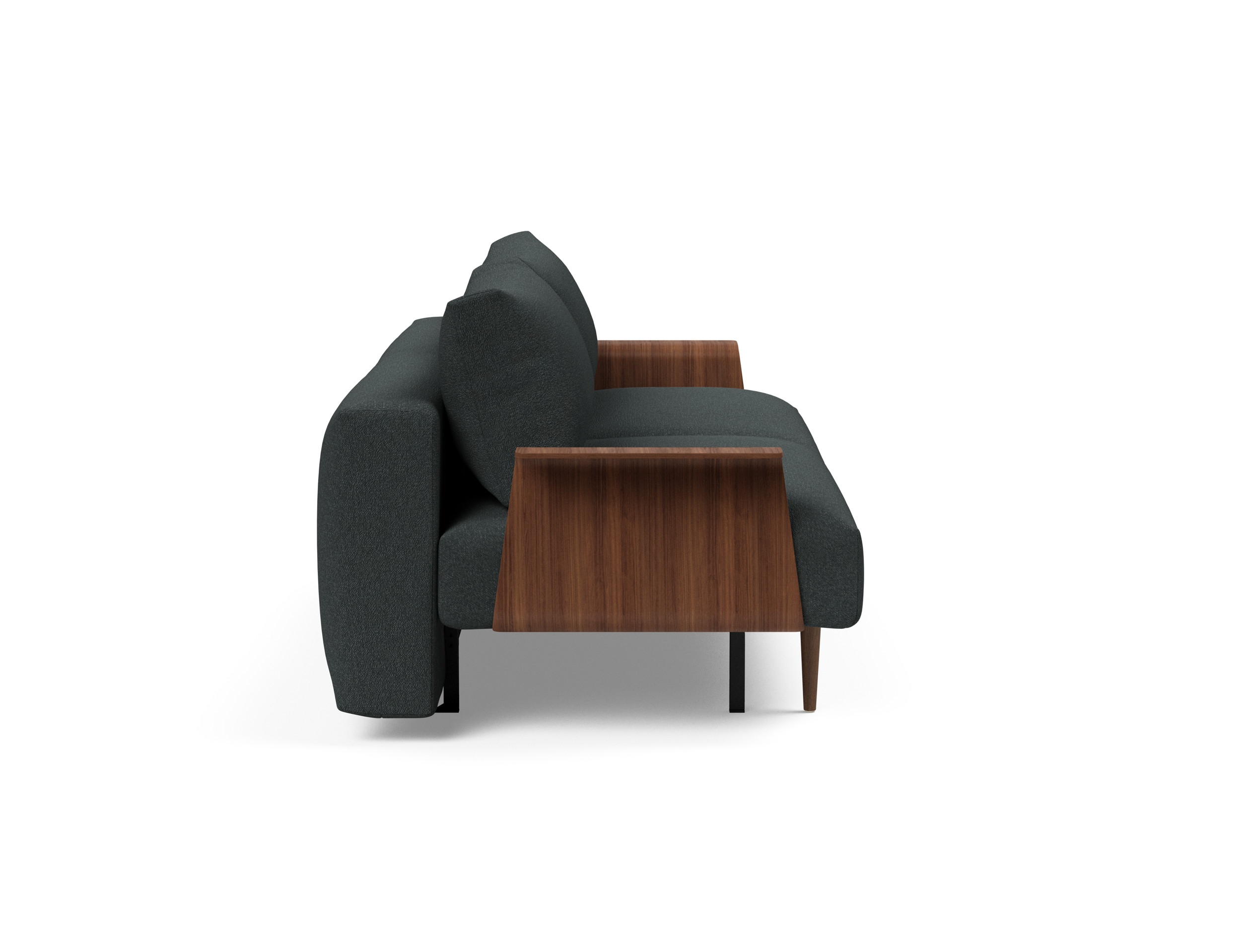 Frode Fabric Sofa Bed w/Walnut Arms