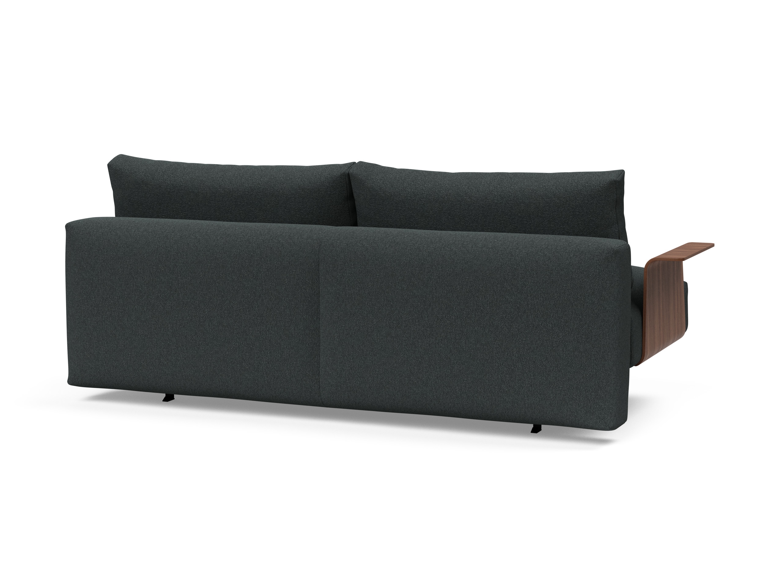Frode Fabric Sofa Bed w/Walnut Arms