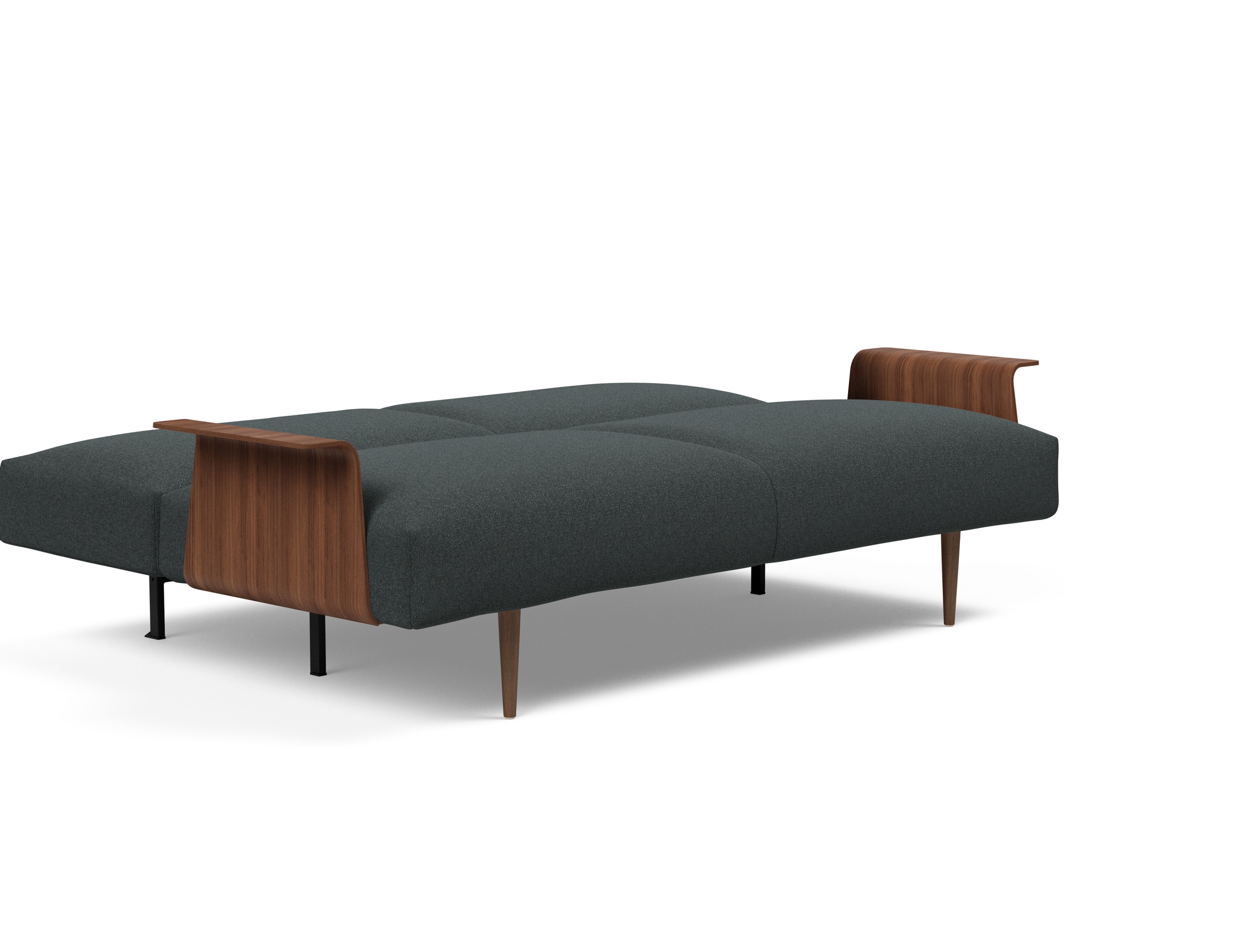 Frode Fabric Sofa Bed w/Walnut Arms