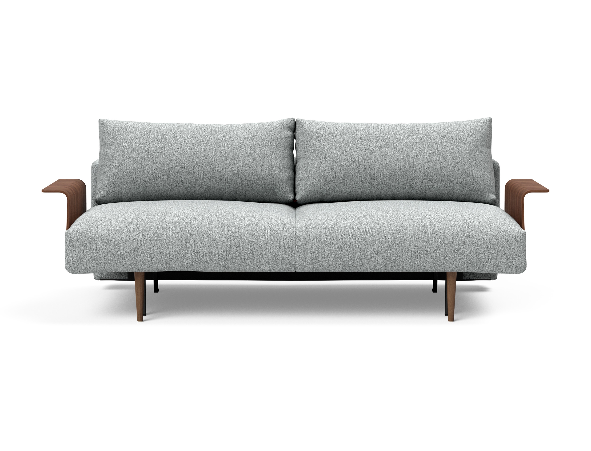 Frode Fabric Sofa Bed w/Walnut Arms