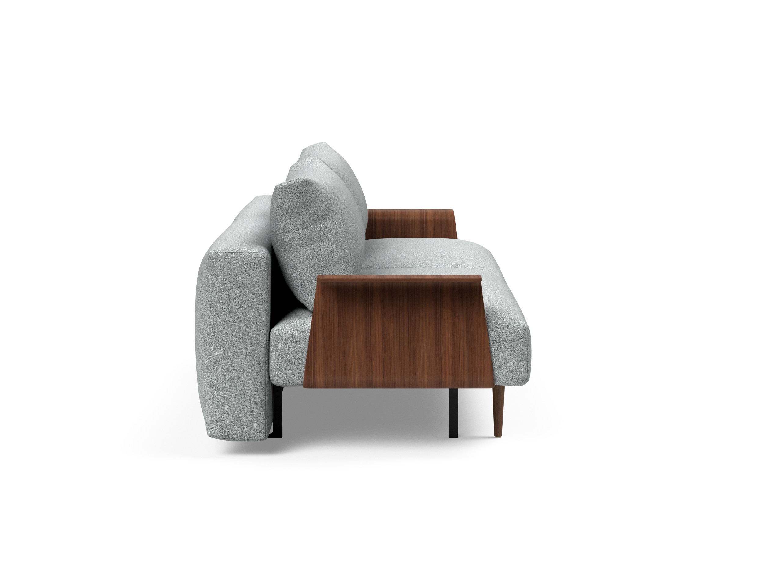 Frode Fabric Sofa Bed w/Walnut Arms