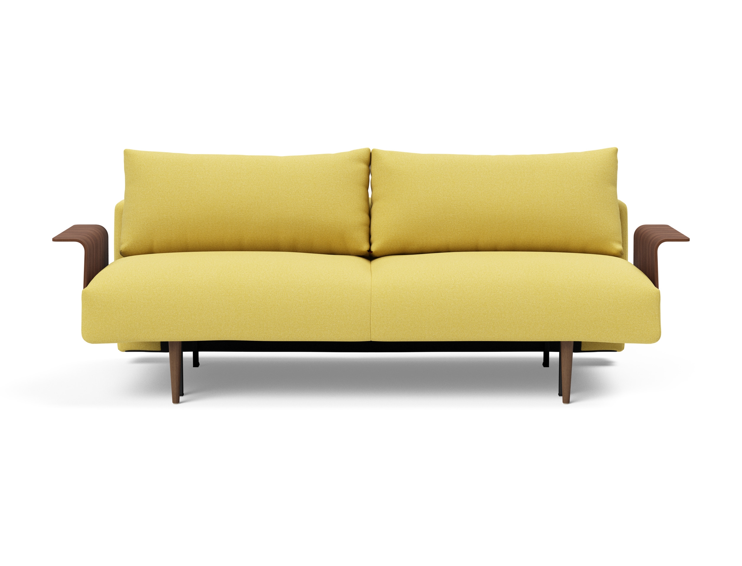 Frode Fabric Sofa Bed w/Walnut Arms