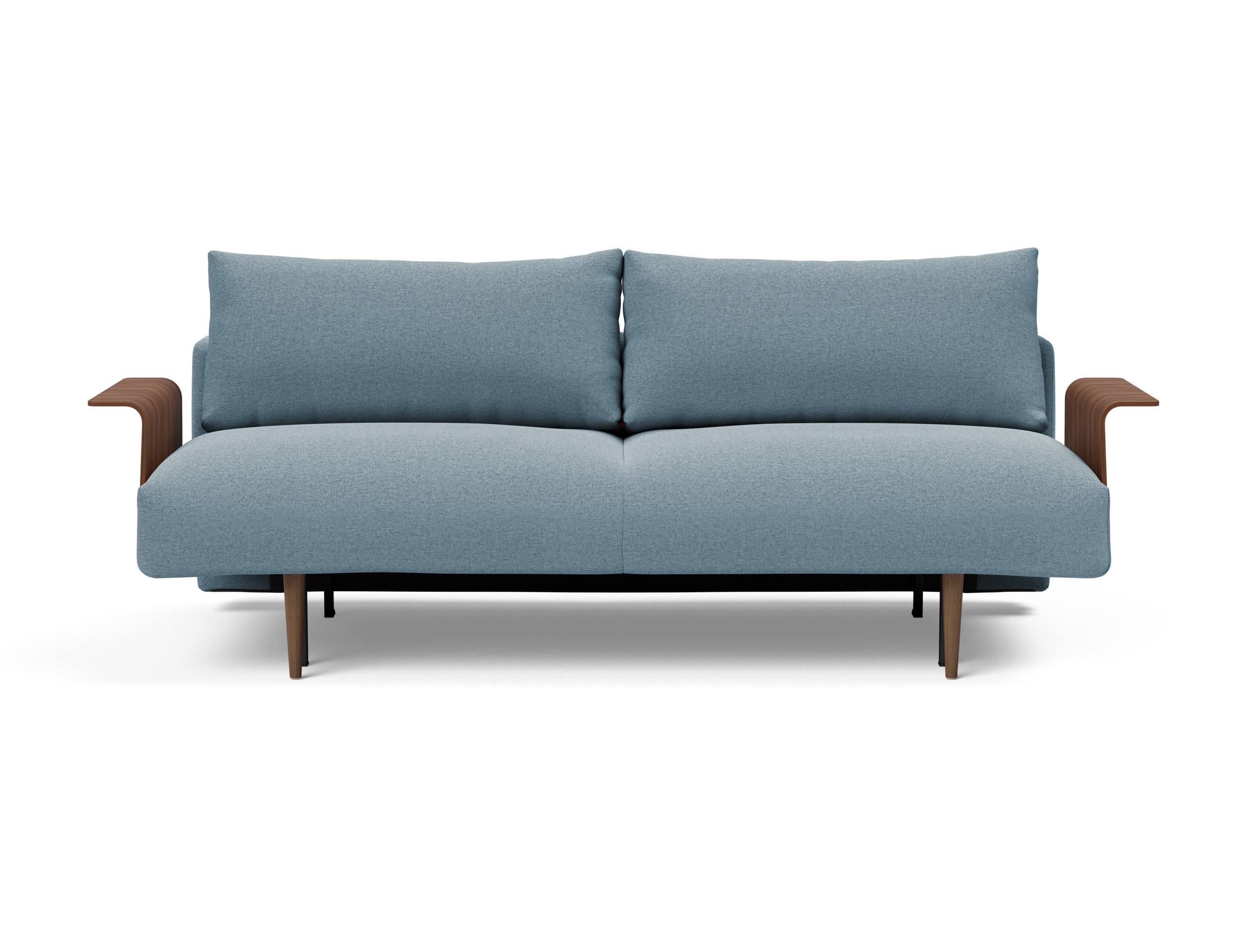 Frode Fabric Sofa Bed w/Walnut Arms