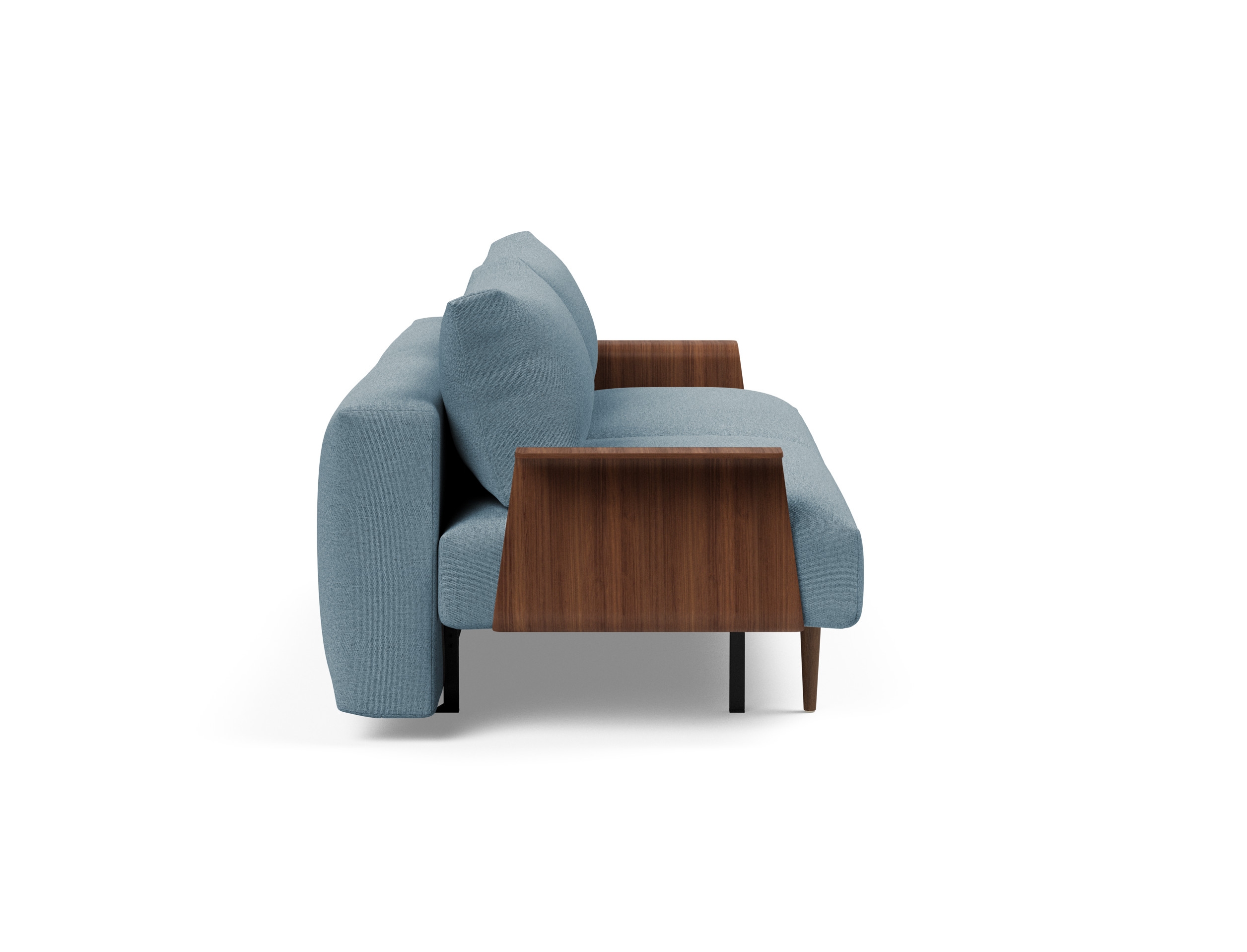 Frode Fabric Sofa Bed w/Walnut Arms