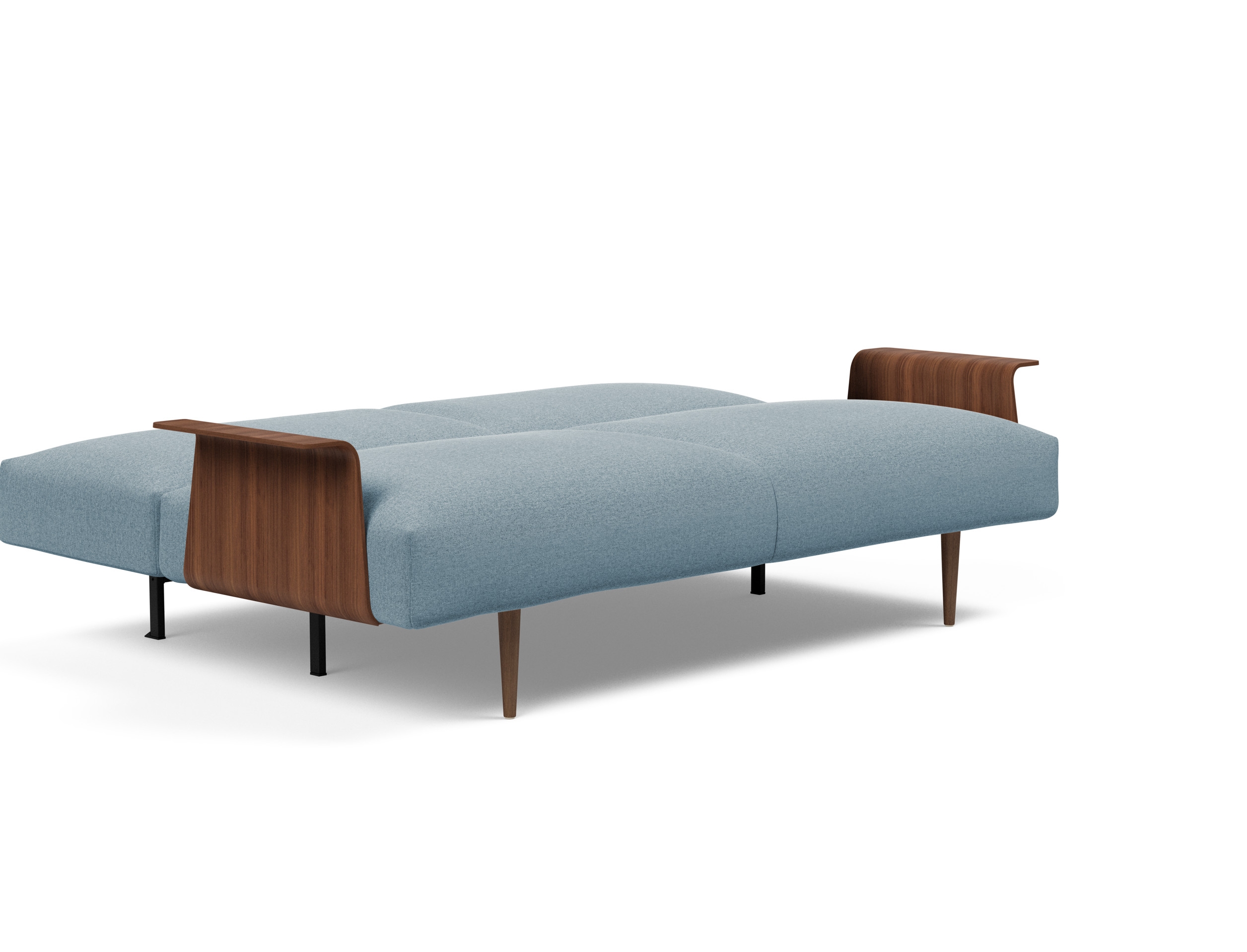 Frode Fabric Sofa Bed w/Walnut Arms
