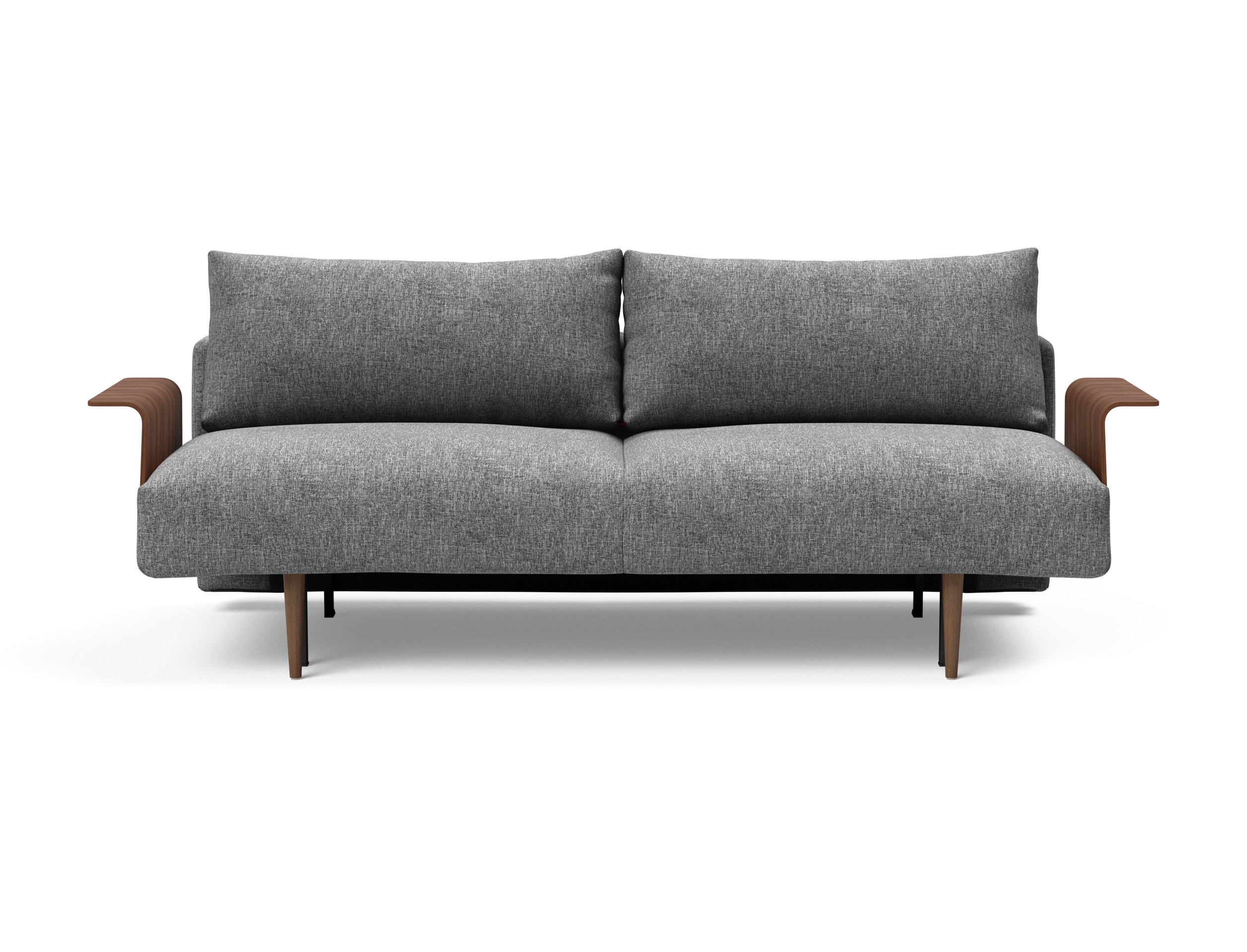 Frode Fabric Sofa Bed w/Walnut Arms
