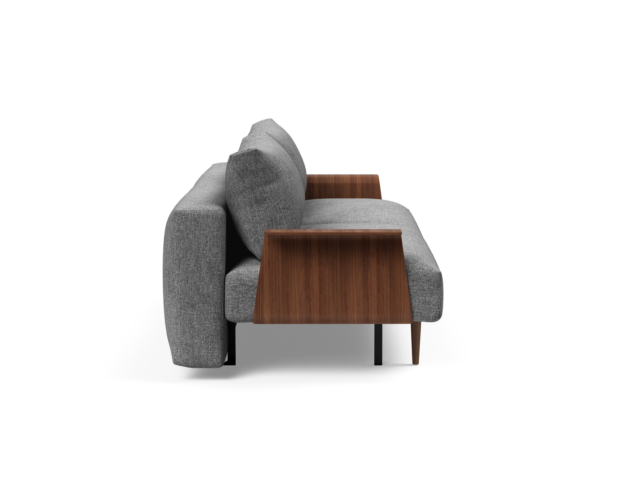 Frode Fabric Sofa Bed w/Walnut Arms
