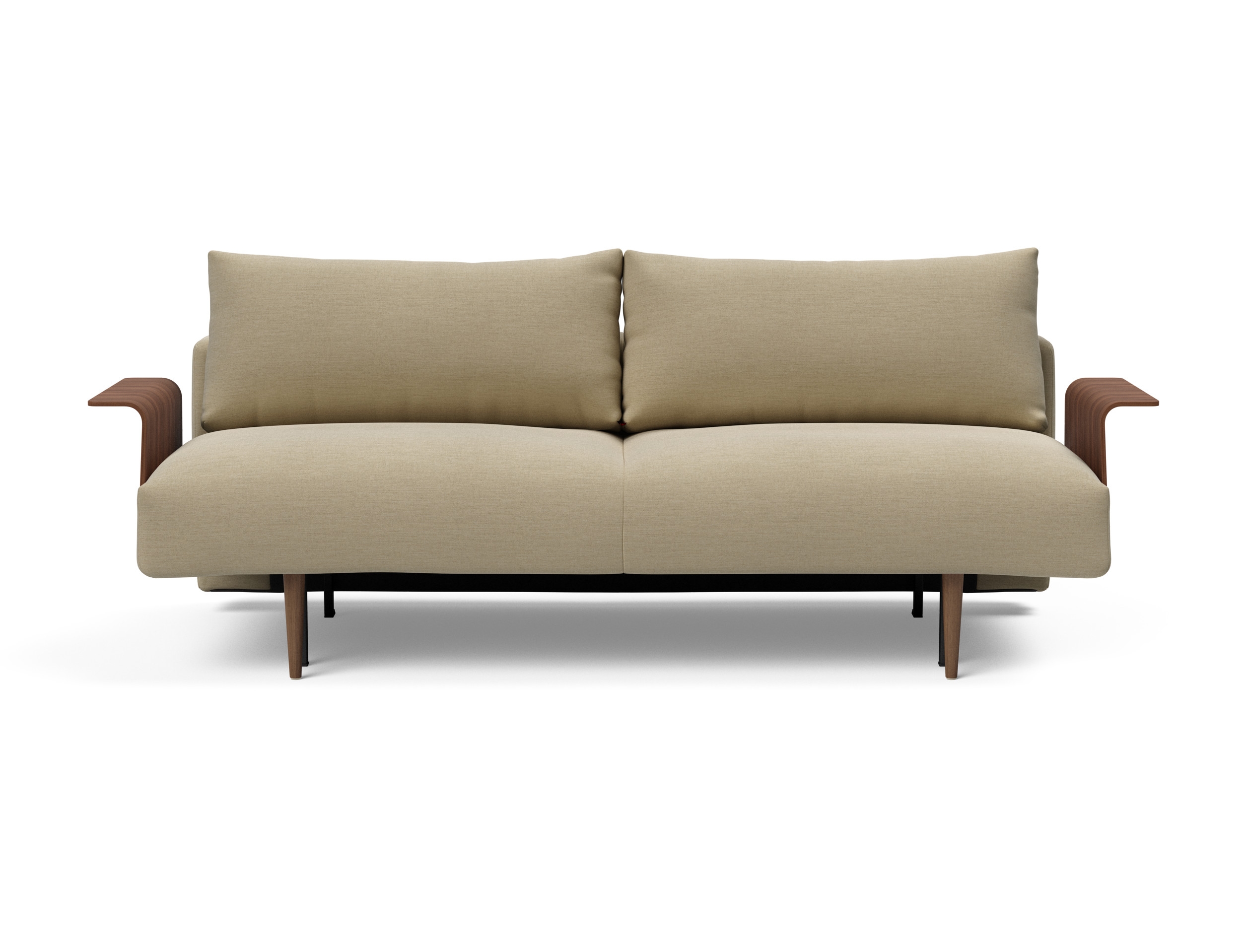 Frode Fabric Sofa Bed w/Walnut Arms