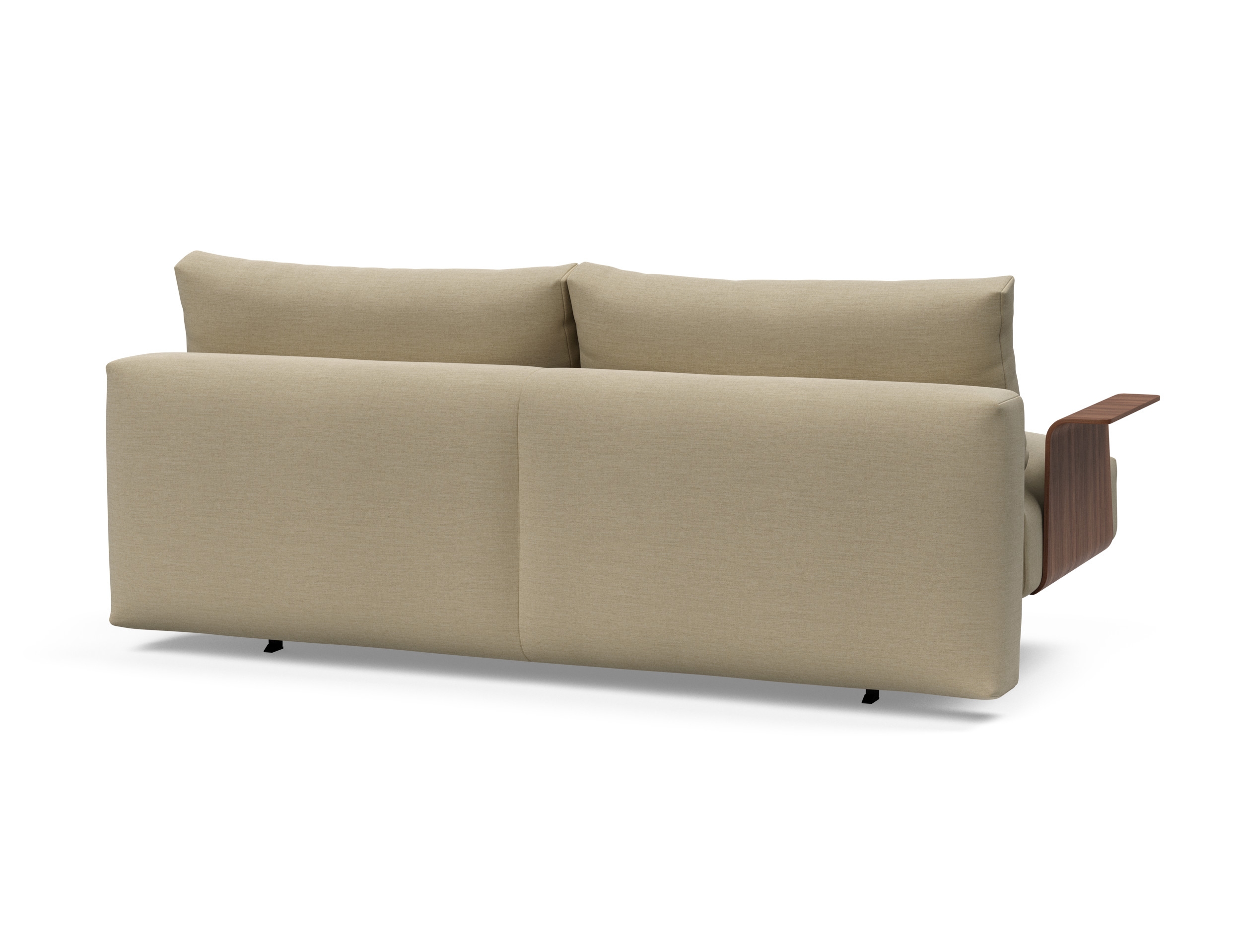 Frode Fabric Sofa Bed w/Walnut Arms