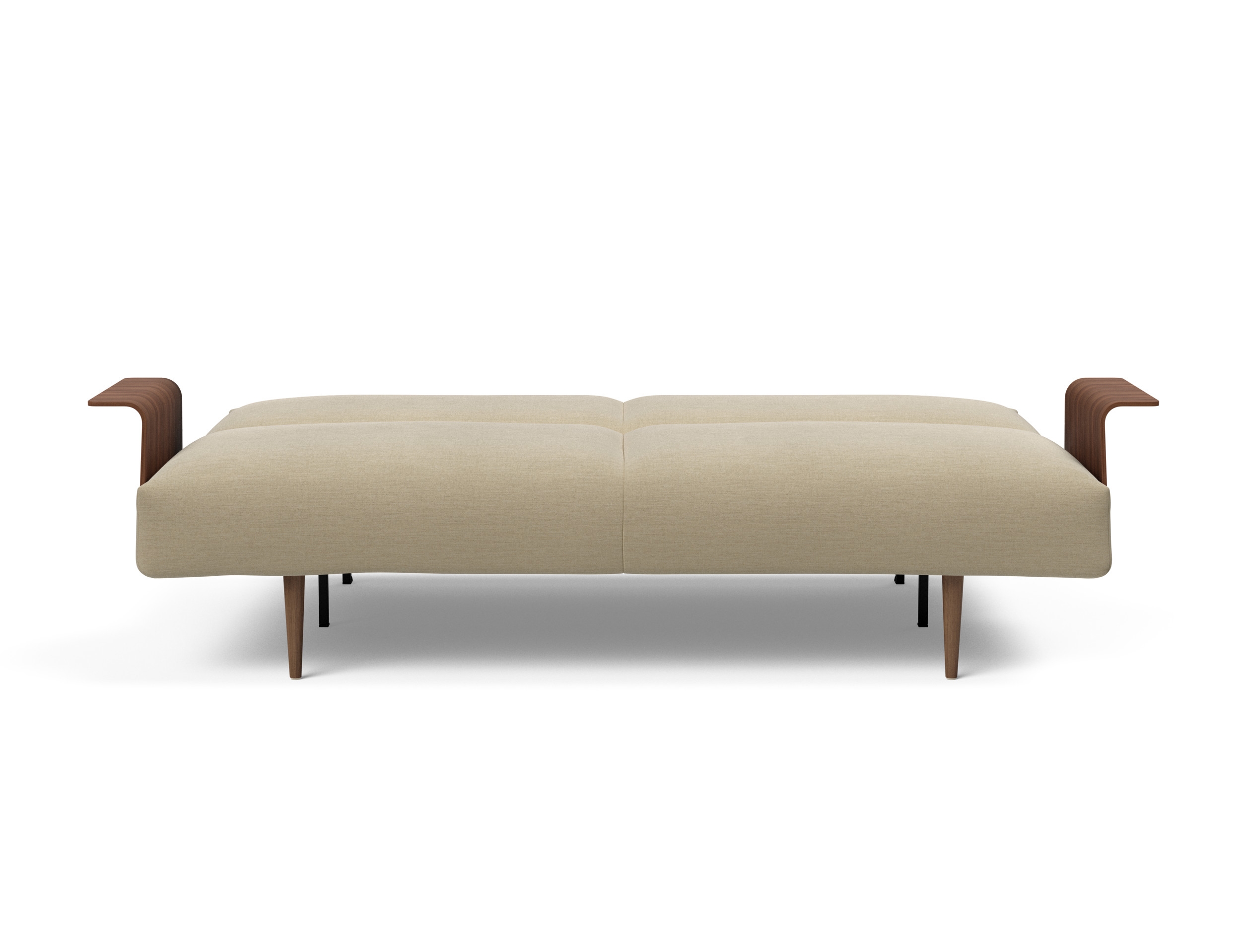 Frode Fabric Sofa Bed w/Walnut Arms