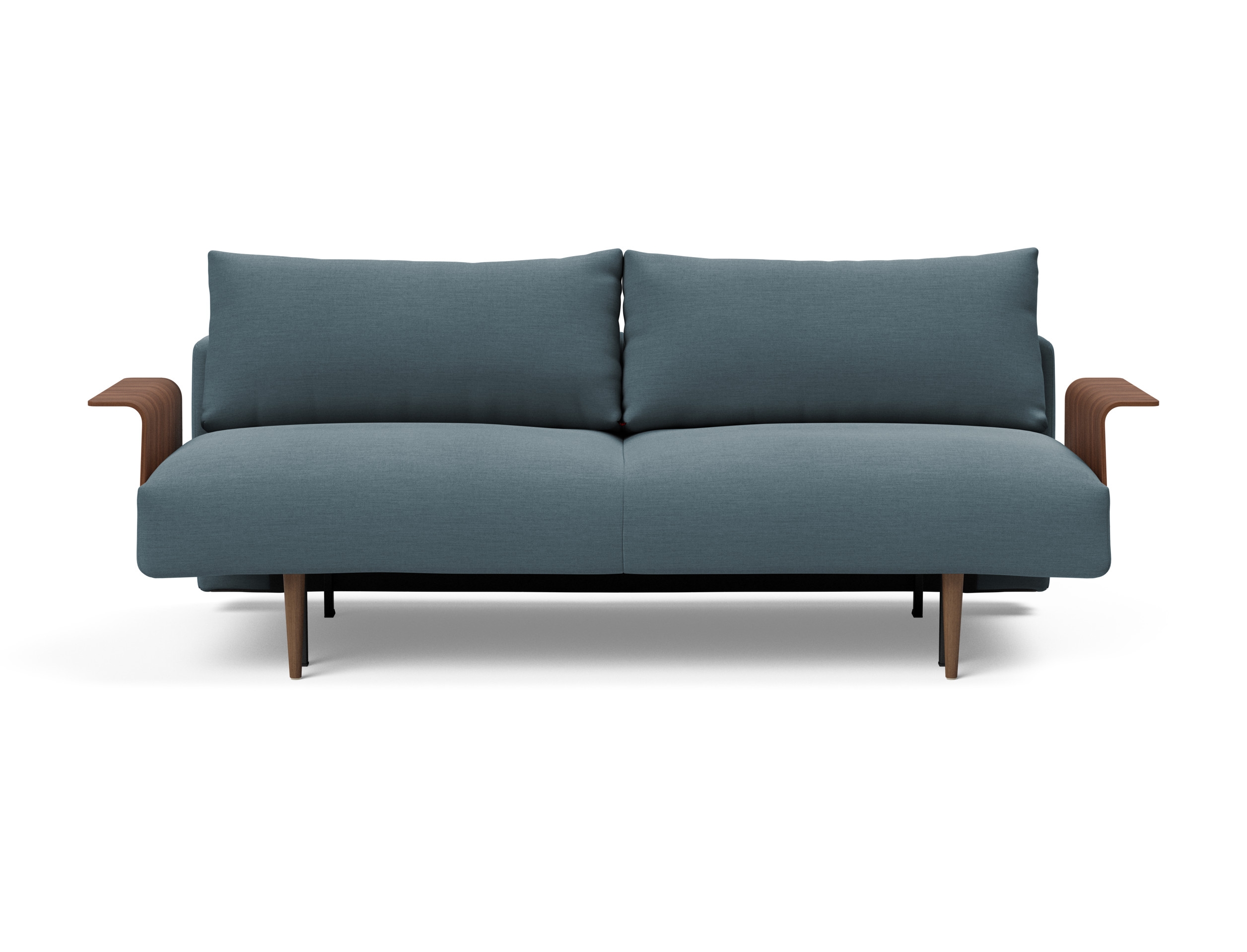 Frode Fabric Sofa Bed w/Walnut Arms