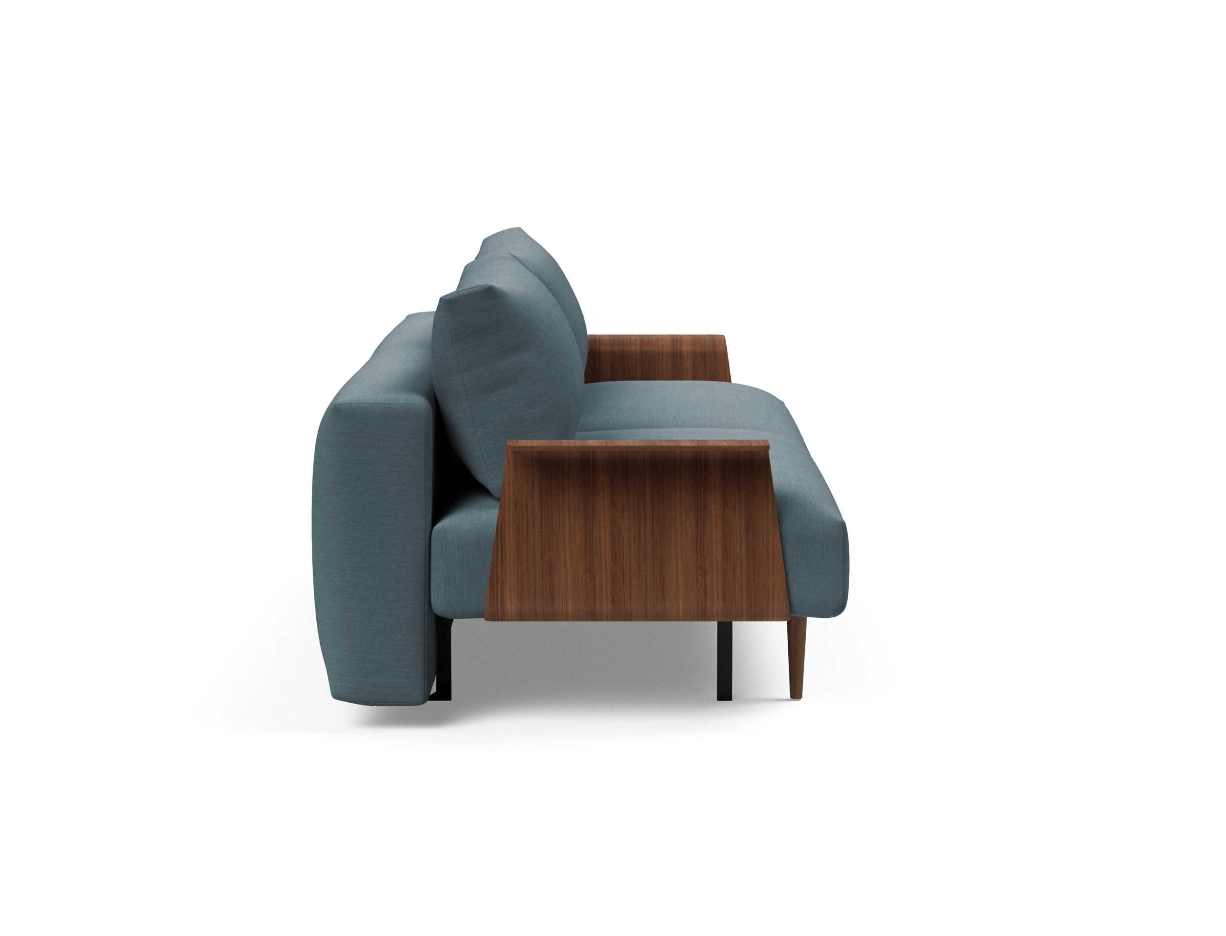 Frode Fabric Sofa Bed w/Walnut Arms