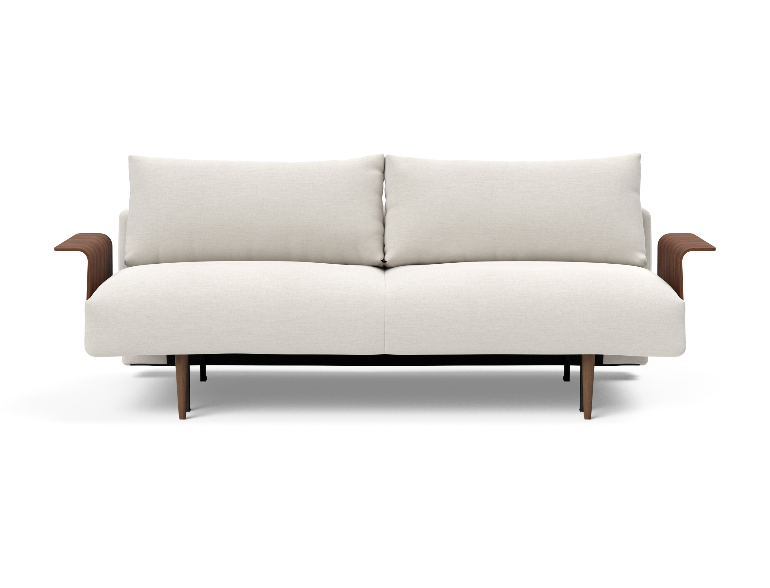 Frode Fabric Sofa Bed w/Walnut Arms