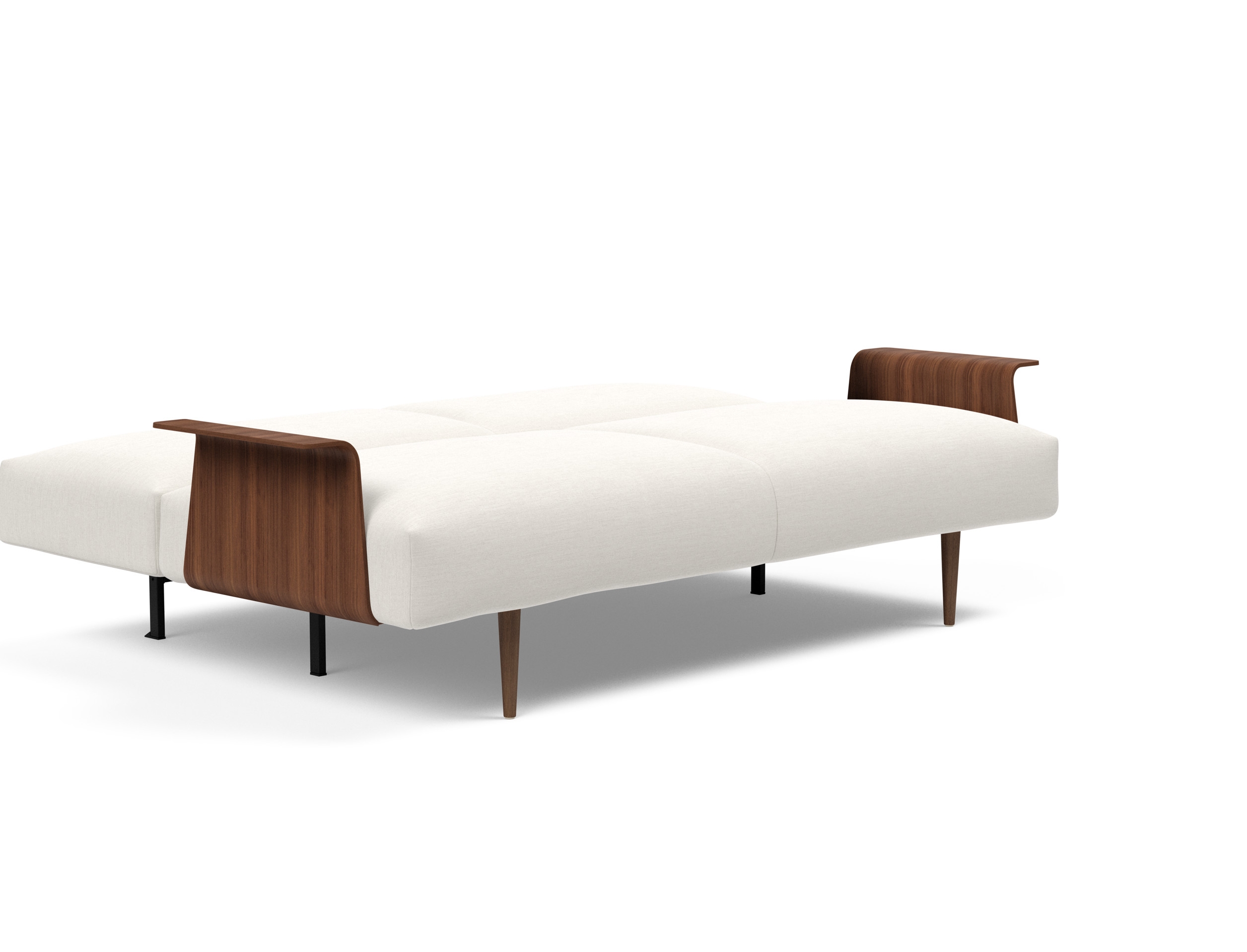 Frode Fabric Sofa Bed w/Walnut Arms