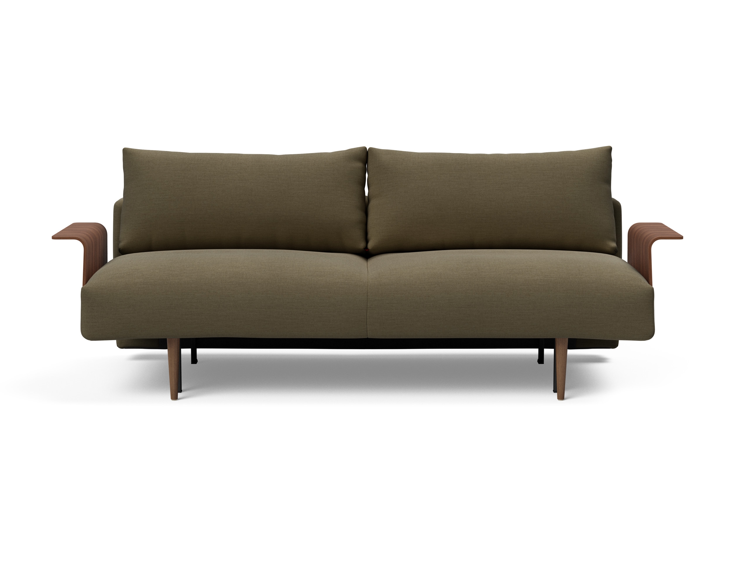 Frode Fabric Sofa Bed w/Walnut Arms