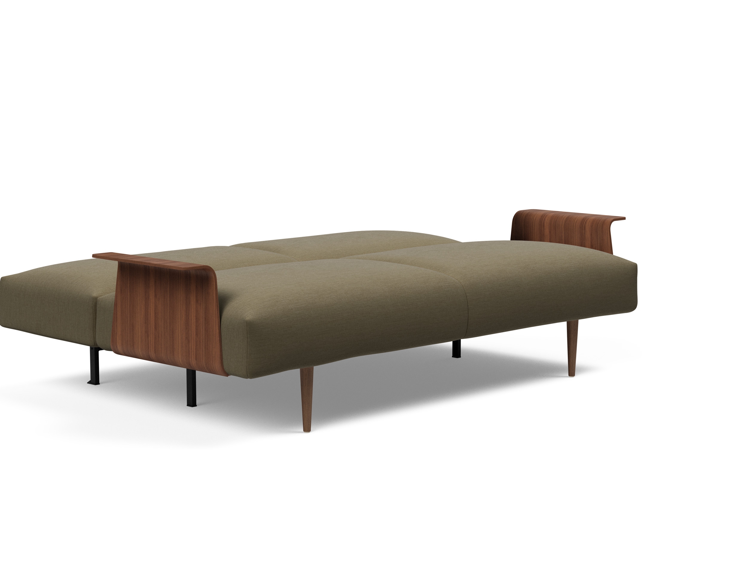 Frode Fabric Sofa Bed w/Walnut Arms
