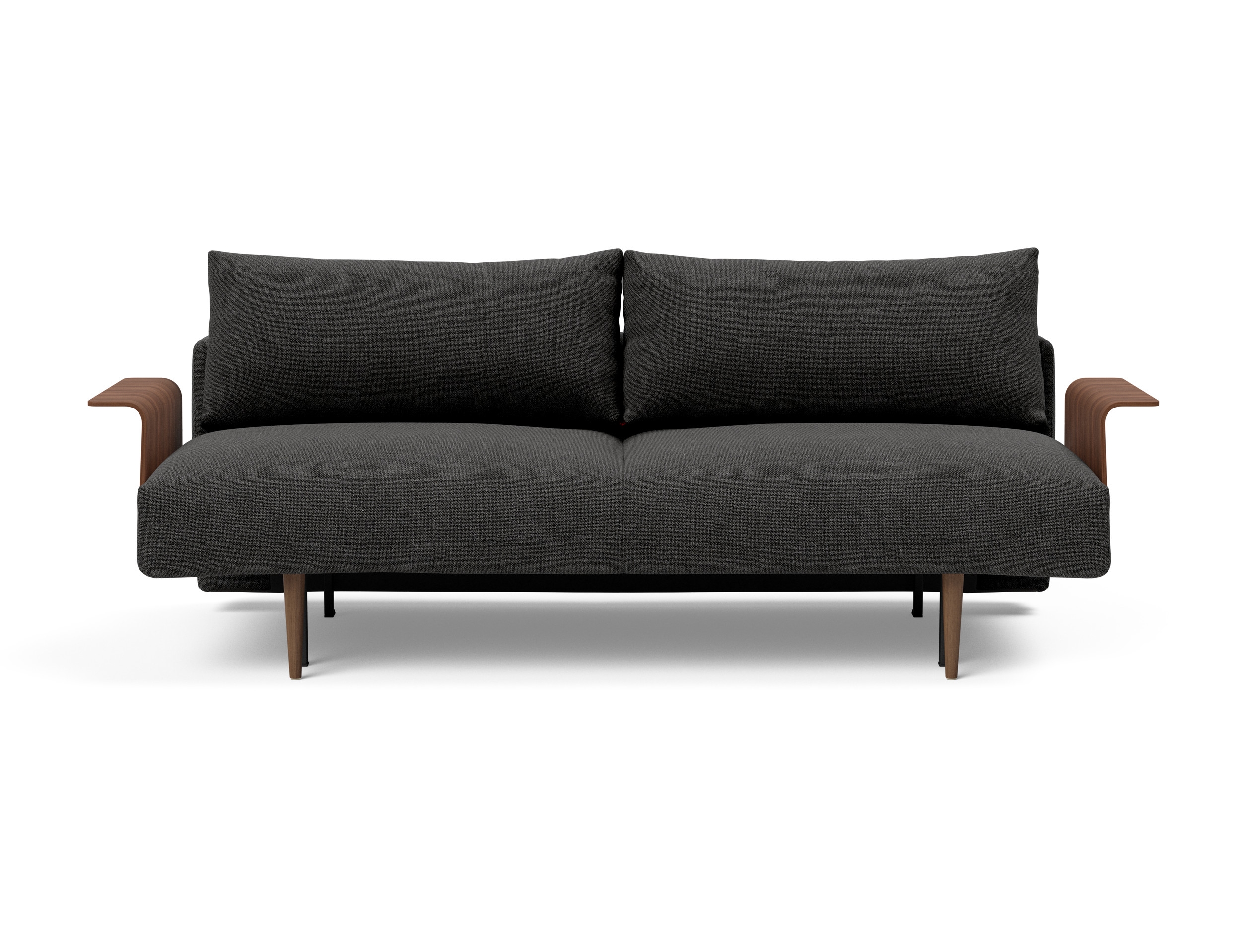 Frode Fabric Sofa Bed w/Walnut Arms