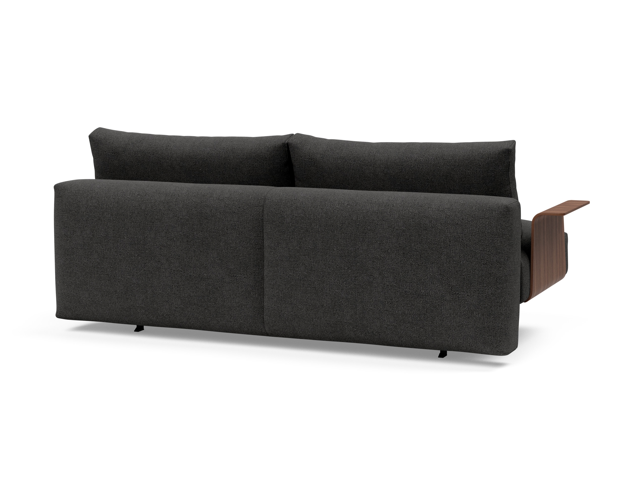 Frode Fabric Sofa Bed w/Walnut Arms
