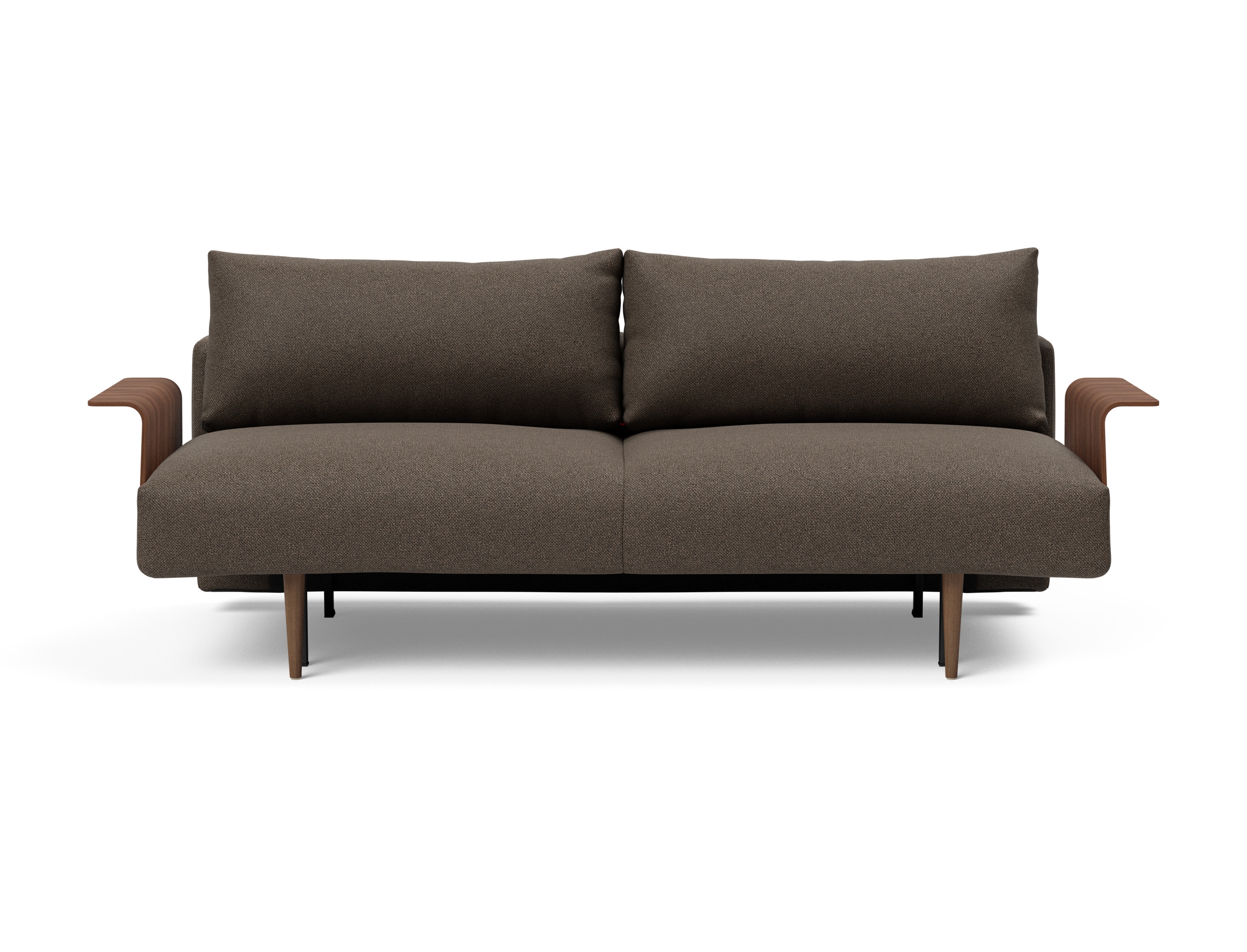 Frode Fabric Sofa Bed w/Walnut Arms