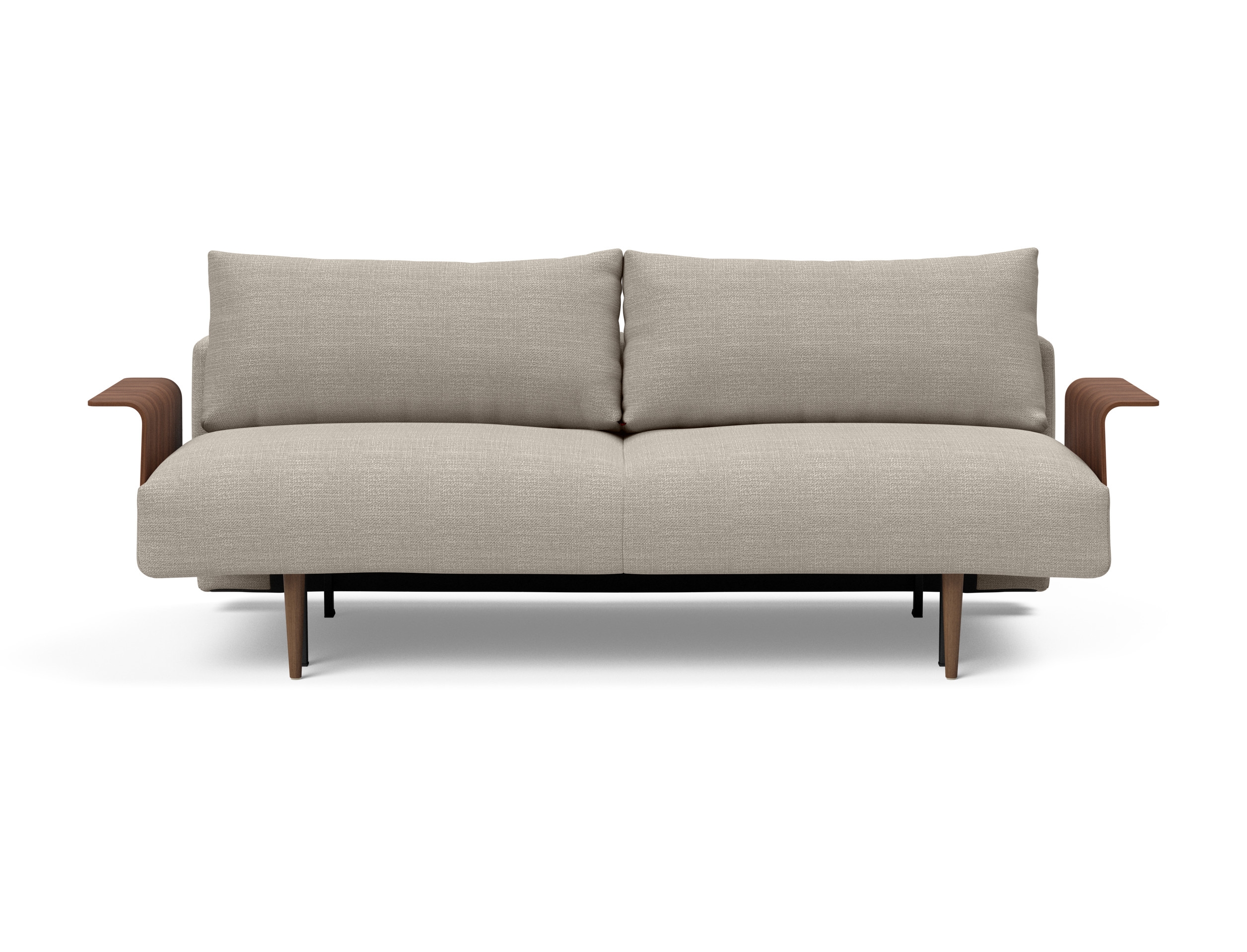 Frode Fabric Sofa Bed w/Walnut Arms