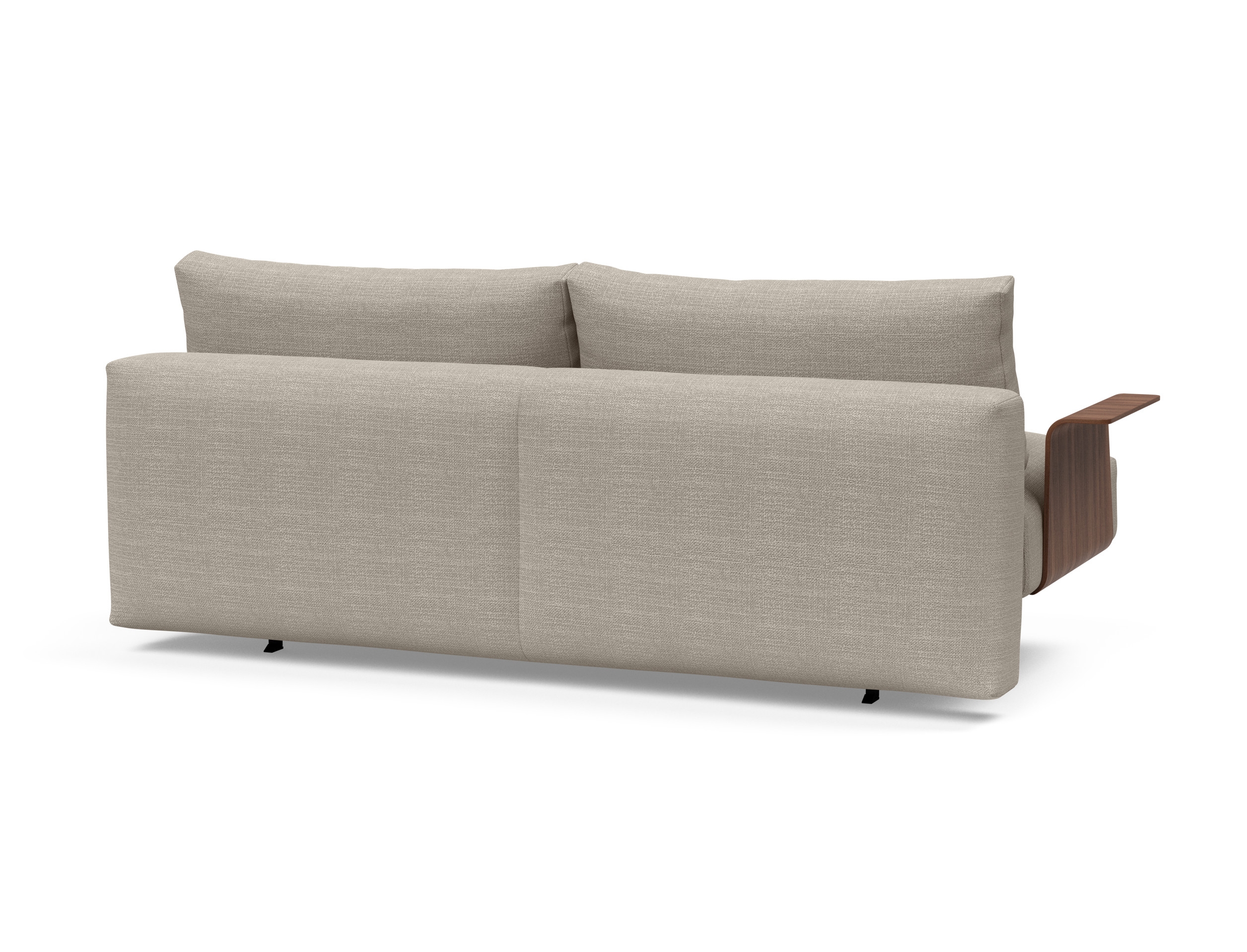 Frode Fabric Sofa Bed w/Walnut Arms