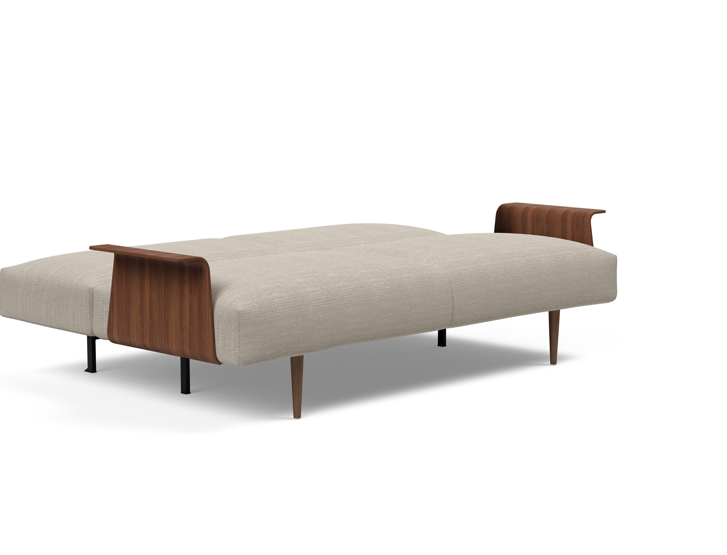 Frode Fabric Sofa Bed w/Walnut Arms