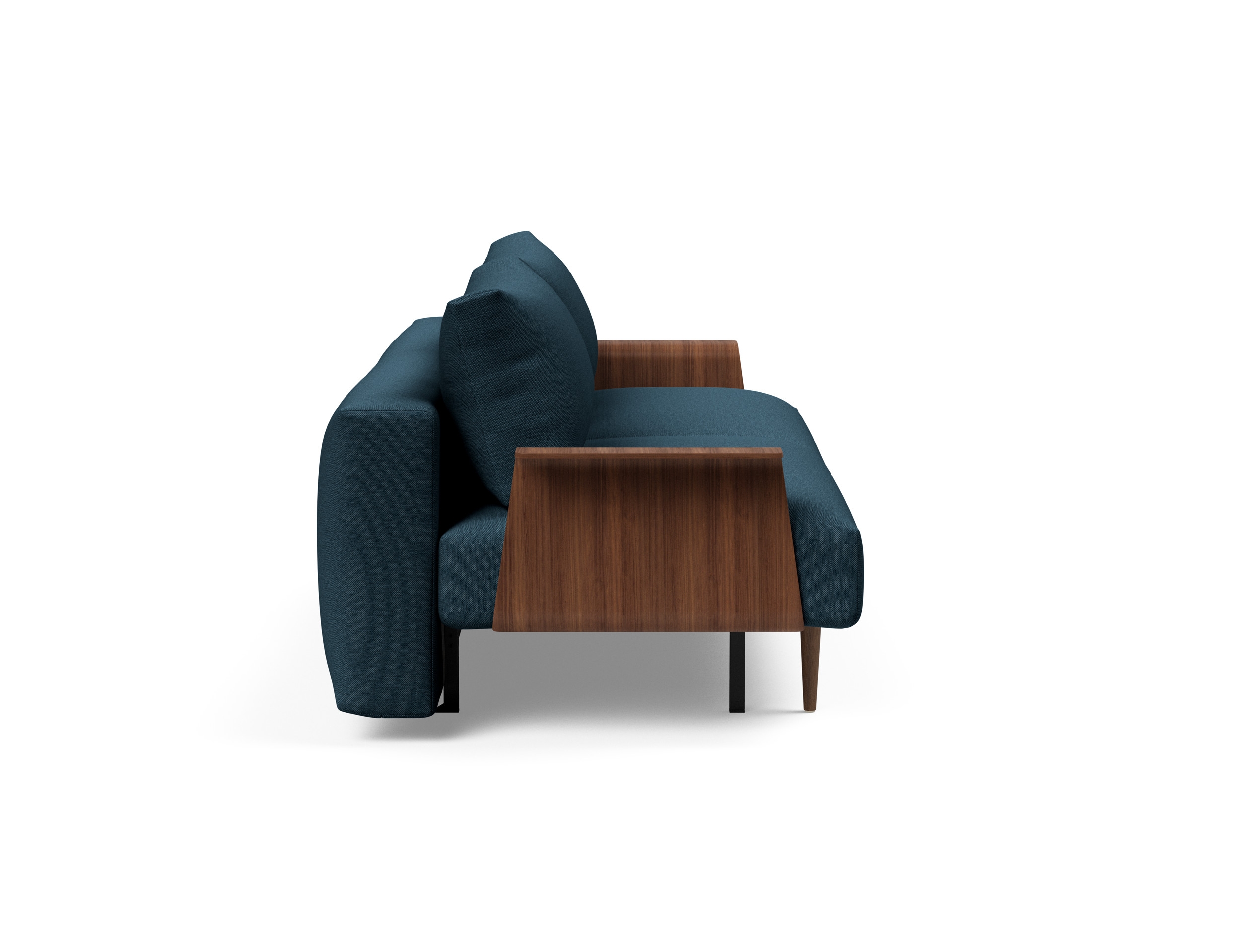 Frode Fabric Sofa Bed w/Walnut Arms