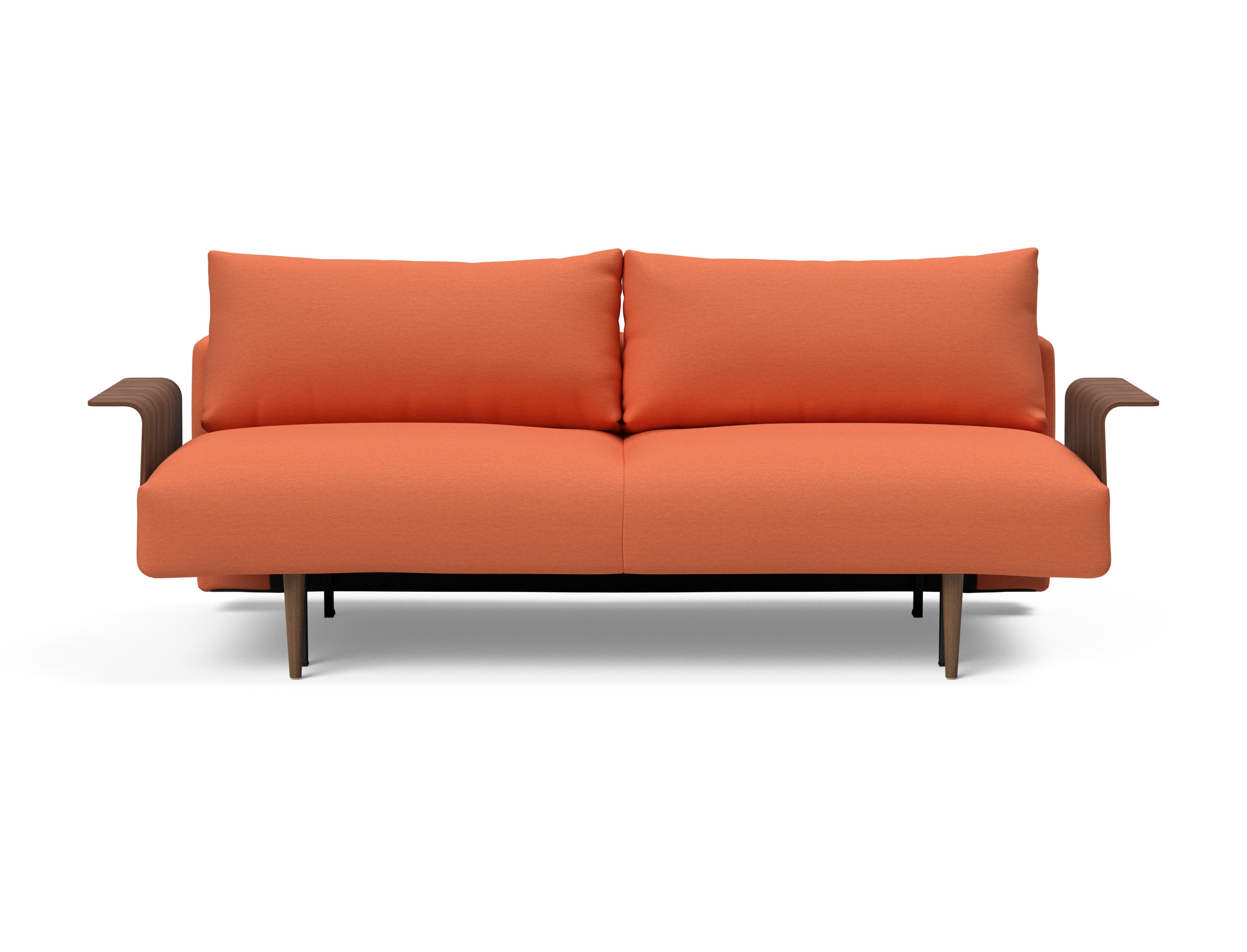 Frode Fabric Sofa Bed w/Walnut Arms