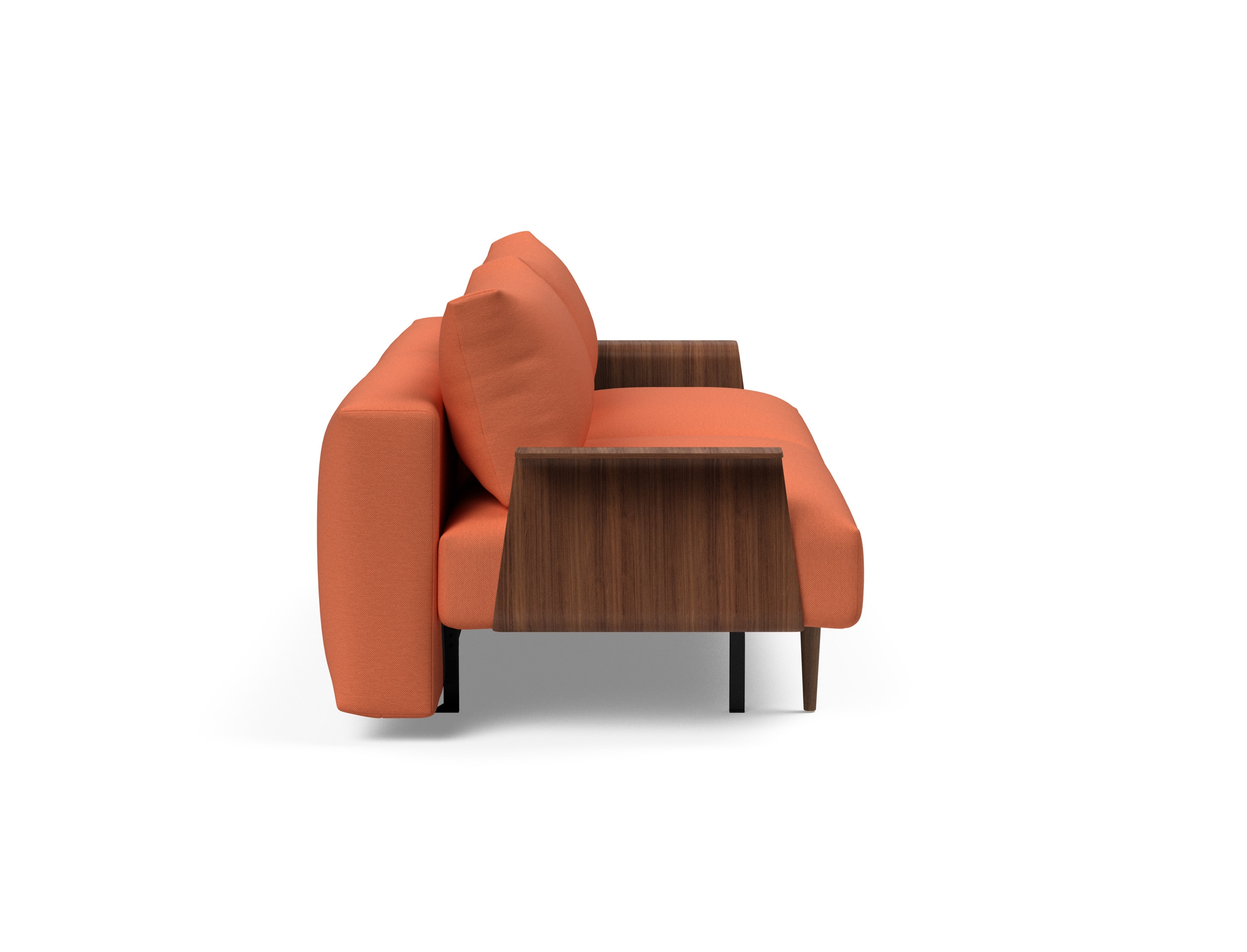 Frode Fabric Sofa Bed w/Walnut Arms
