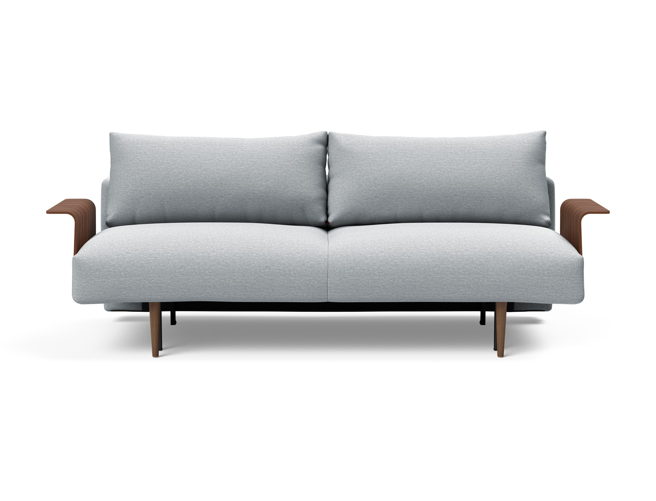 Frode Fabric Sofa Bed w/Walnut Arms