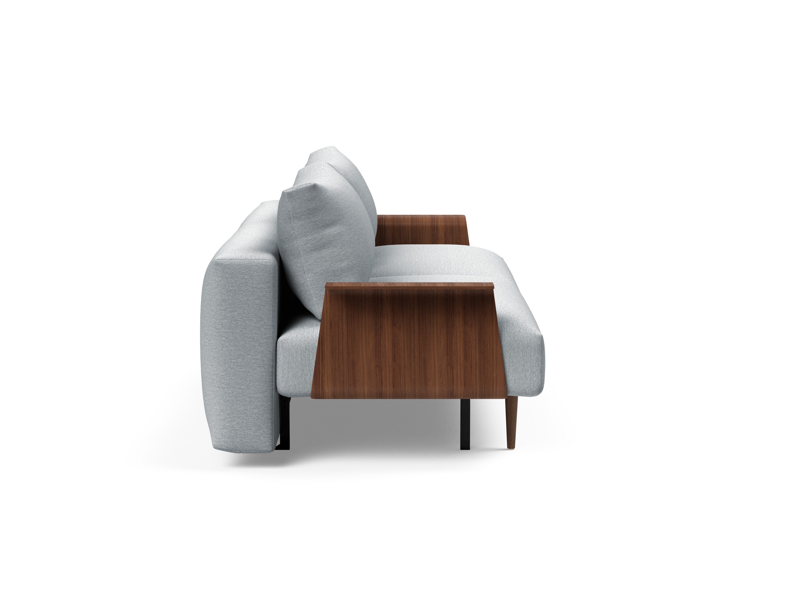 Frode Fabric Sofa Bed w/Walnut Arms