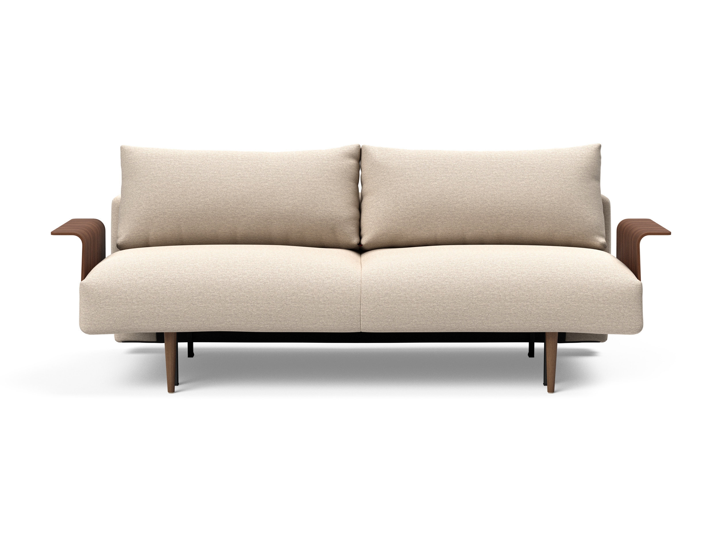 Frode Fabric Sofa Bed w/Walnut Arms