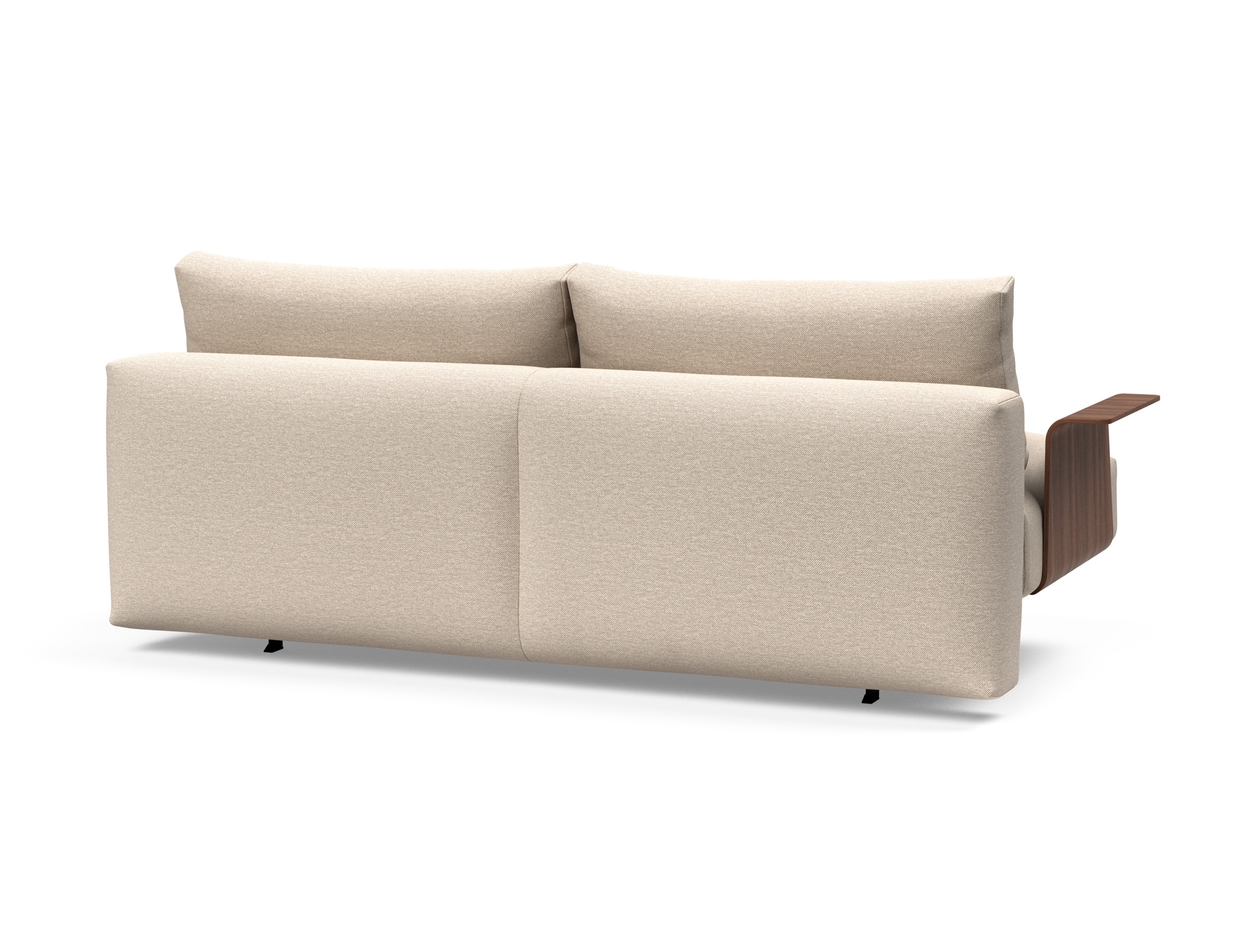 Frode Fabric Sofa Bed w/Walnut Arms