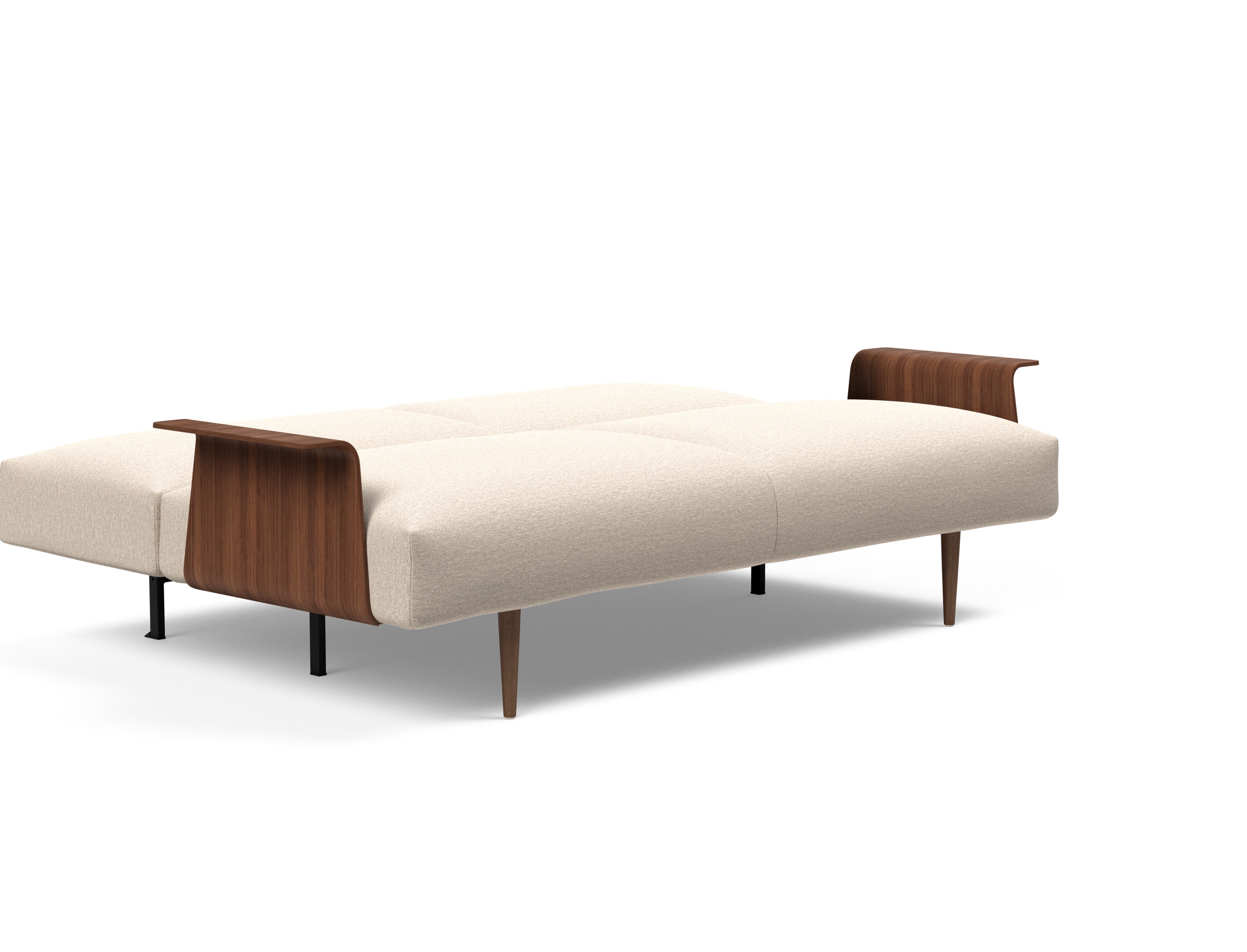 Frode Fabric Sofa Bed w/Walnut Arms