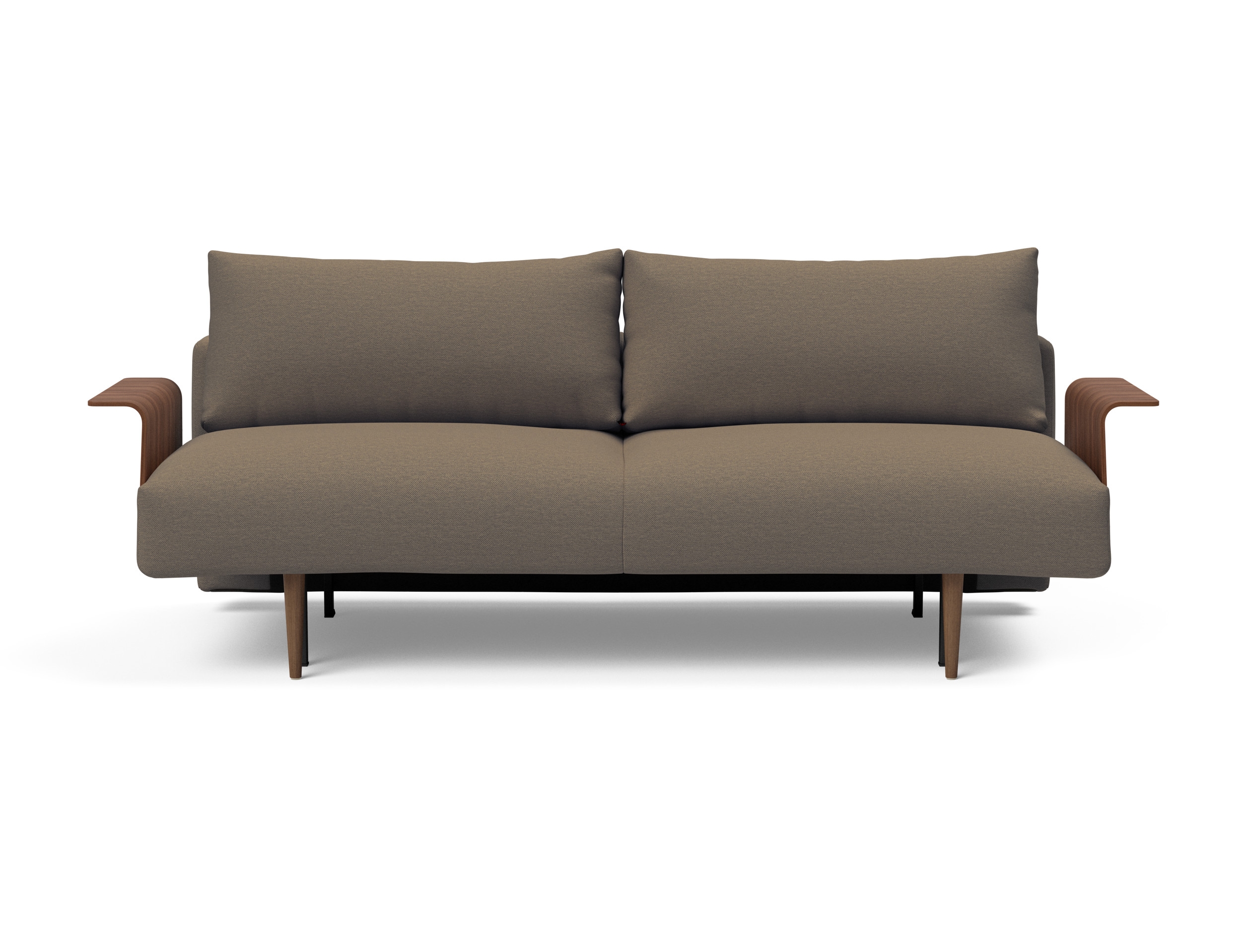Frode Fabric Sofa Bed w/Walnut Arms