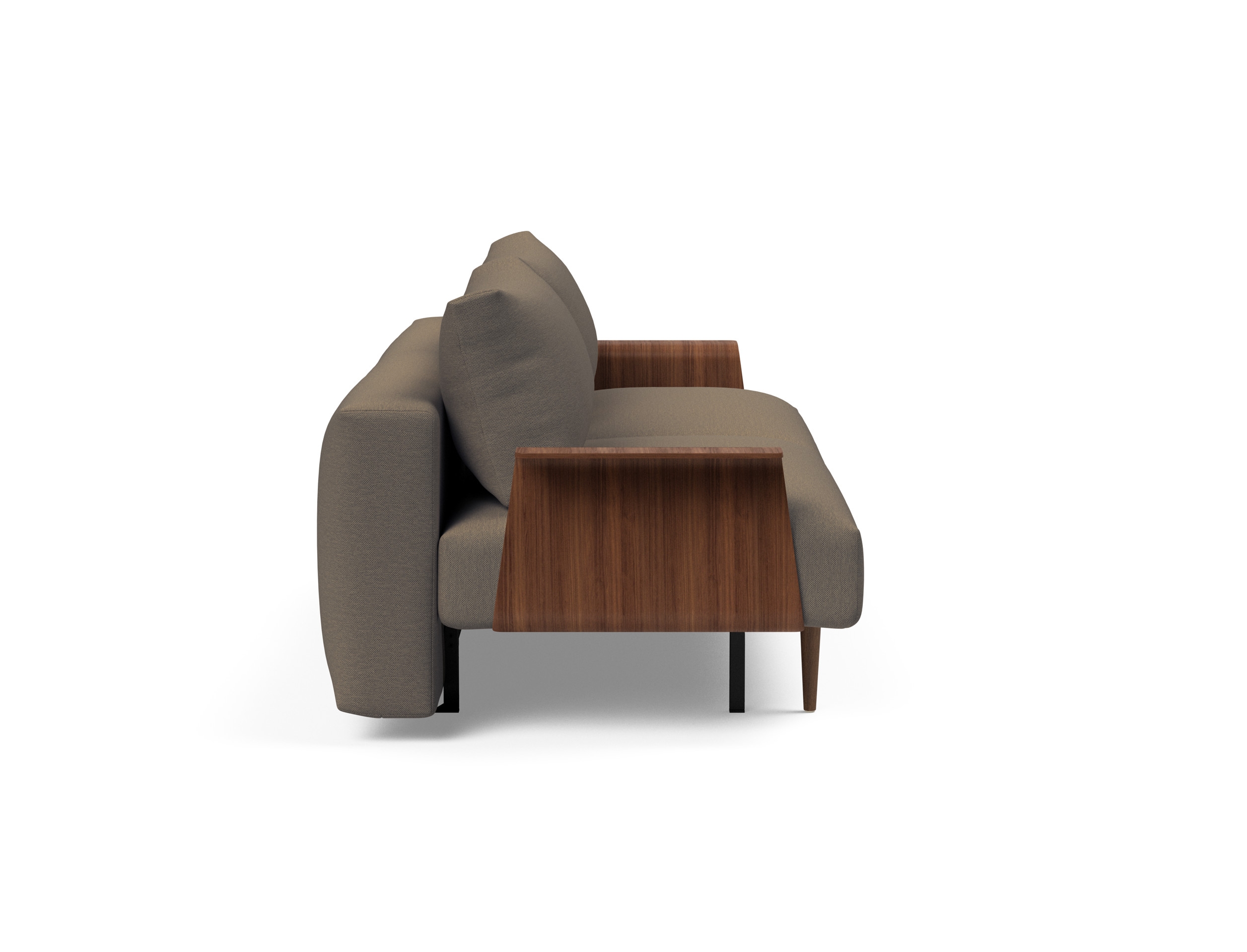 Frode Fabric Sofa Bed w/Walnut Arms
