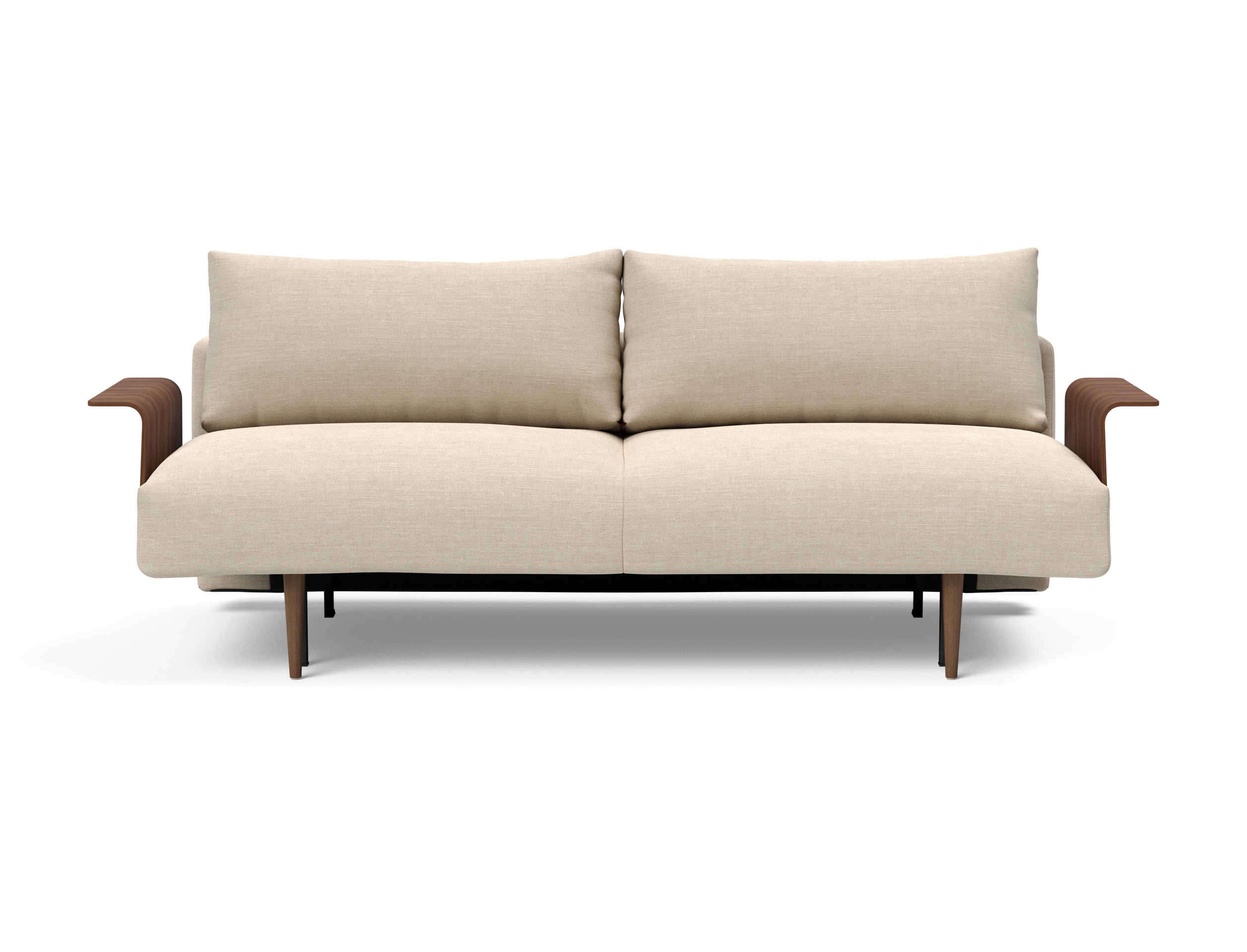 Frode Fabric Sofa Bed w/Walnut Arms