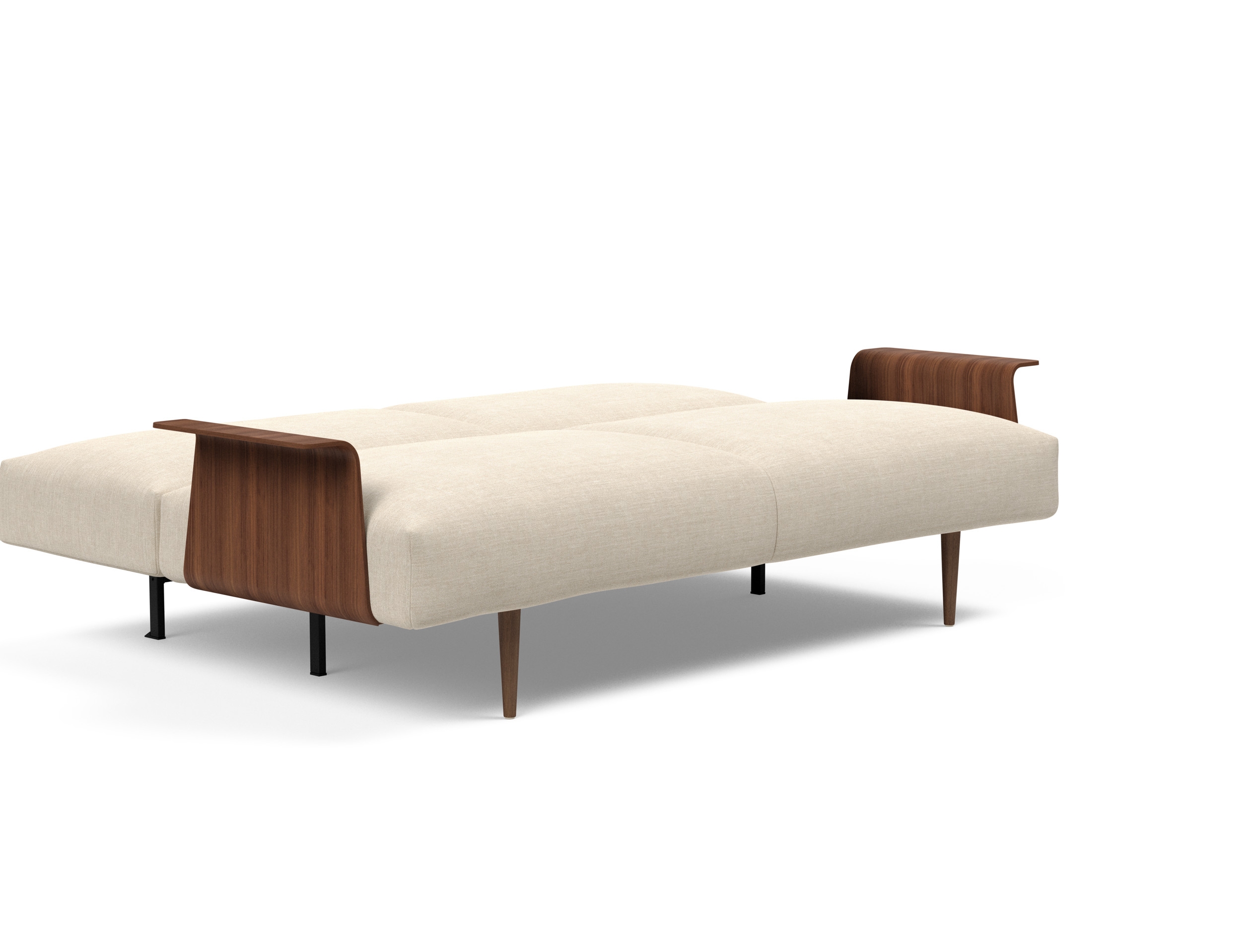 Frode Fabric Sofa Bed w/Walnut Arms