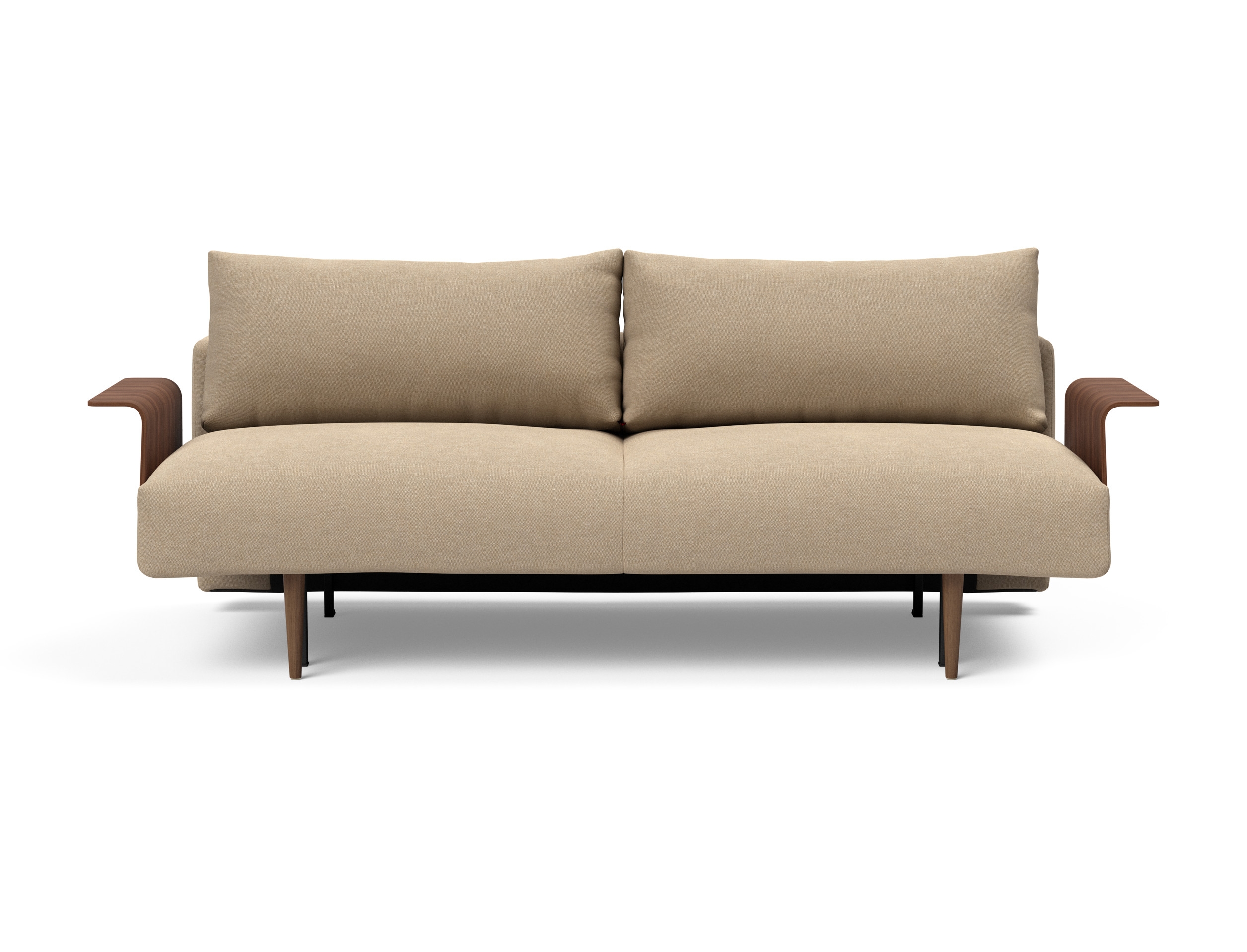 Frode Fabric Sofa Bed w/Walnut Arms