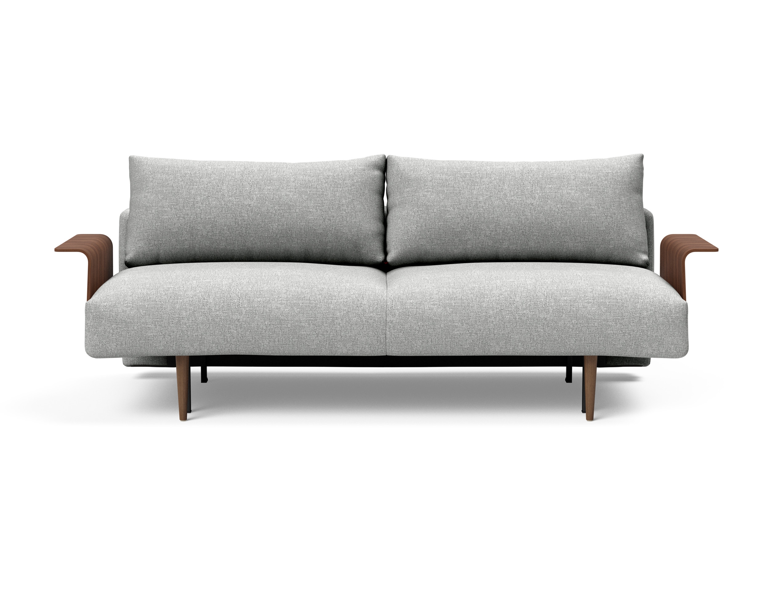 Frode Fabric Sofa Bed w/Walnut Arms