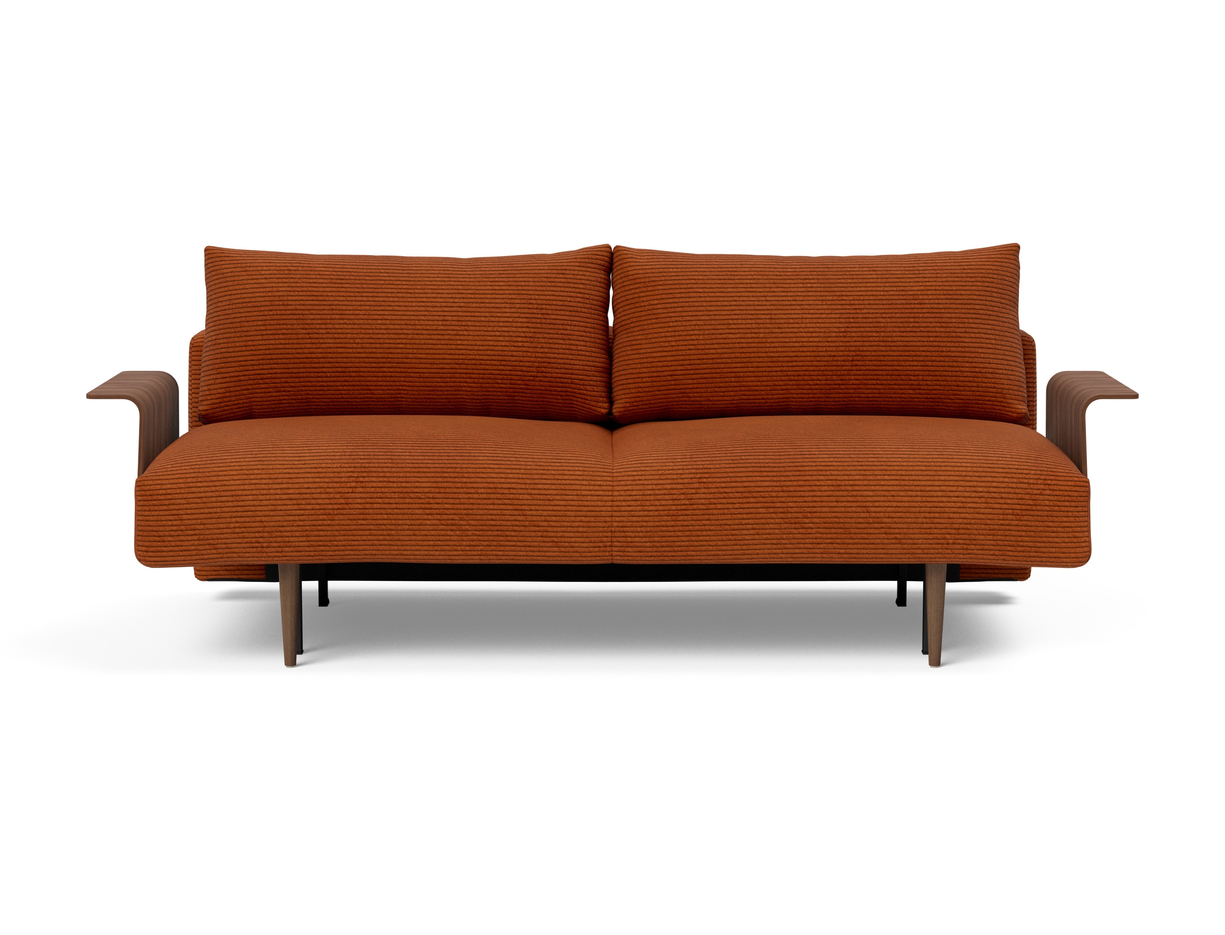 Frode Fabric Sofa Bed w/Walnut Arms
