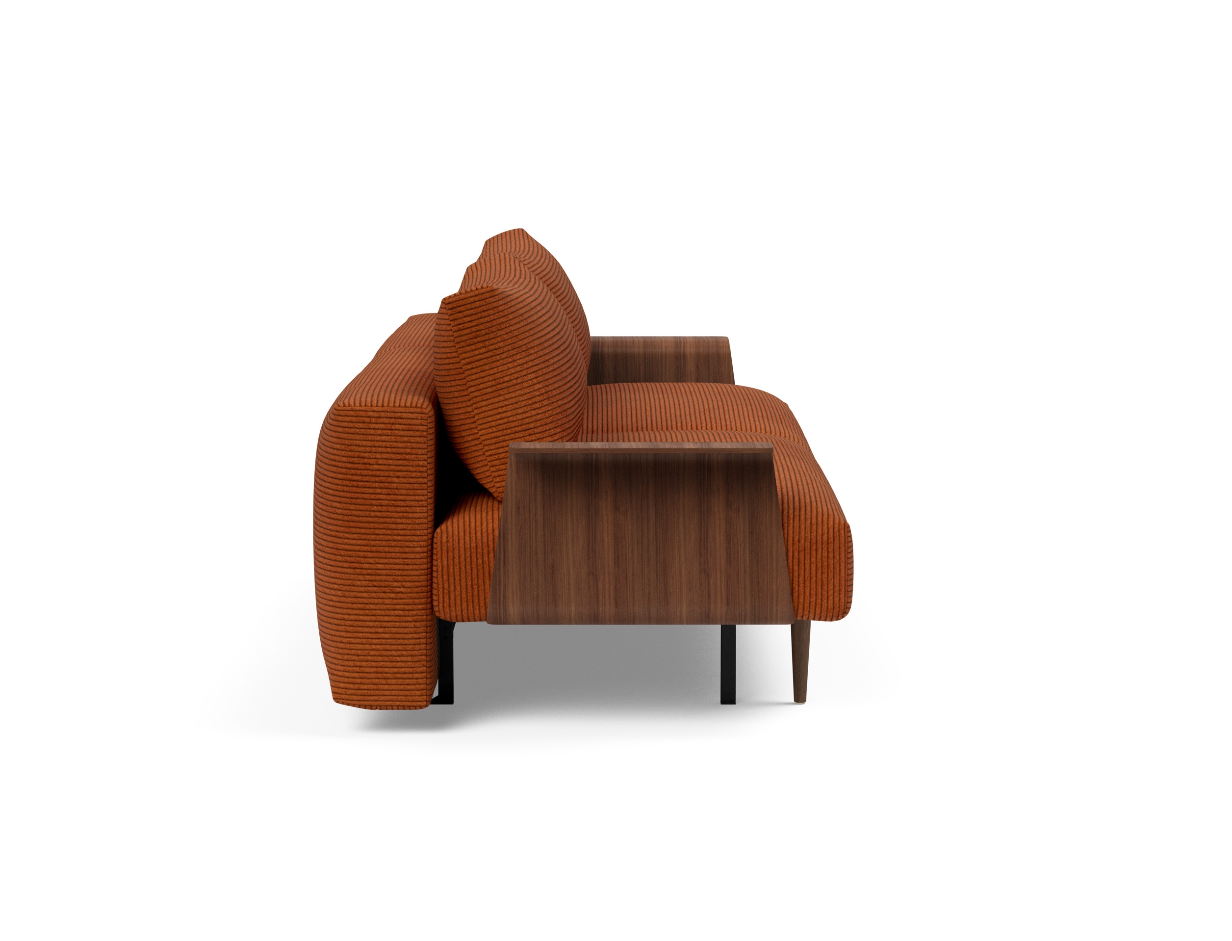 Frode Fabric Sofa Bed w/Walnut Arms