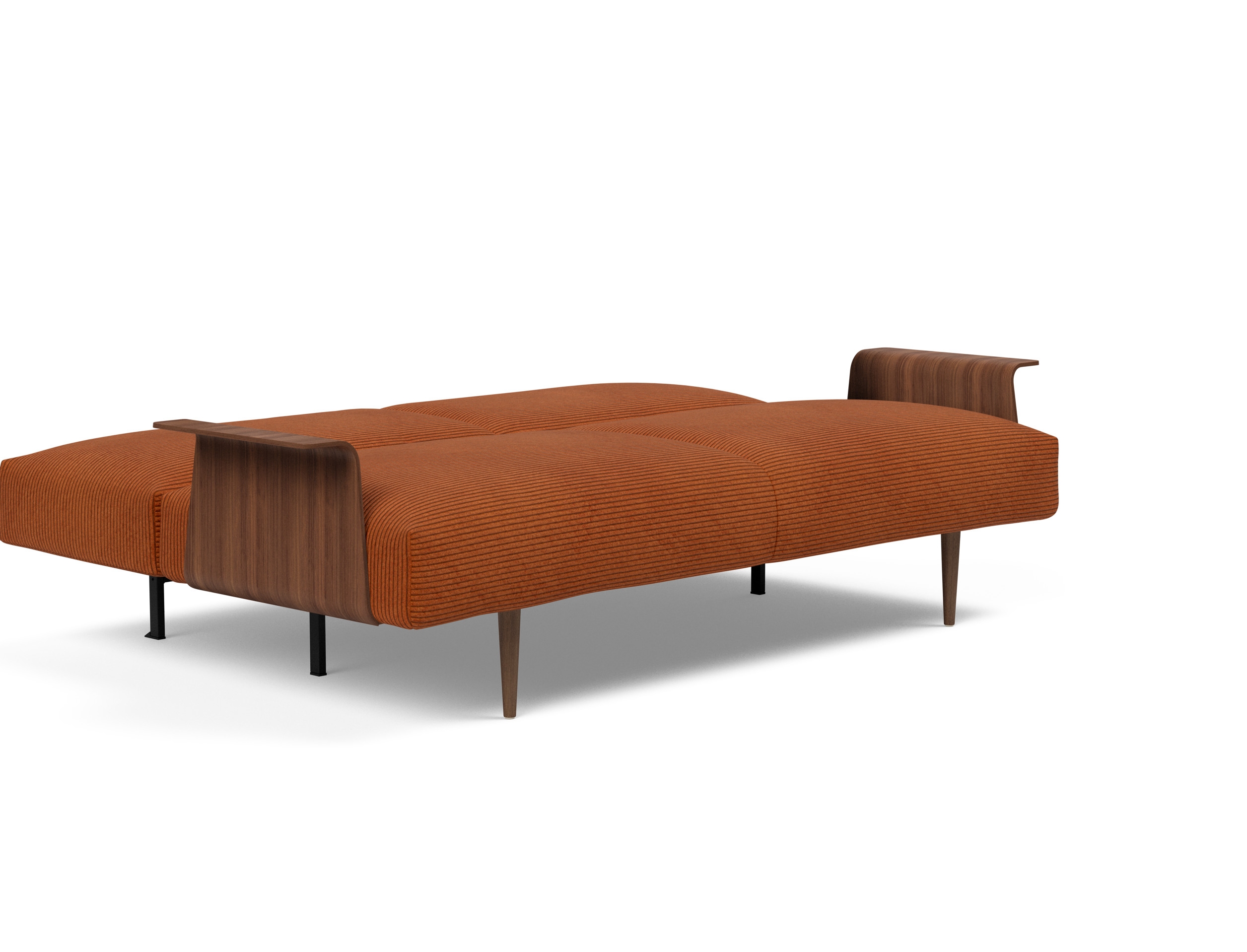 Frode Fabric Sofa Bed w/Walnut Arms
