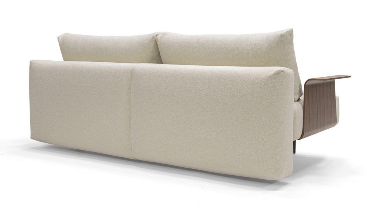 Frode Fabric Sofa Bed w/Walnut Arms