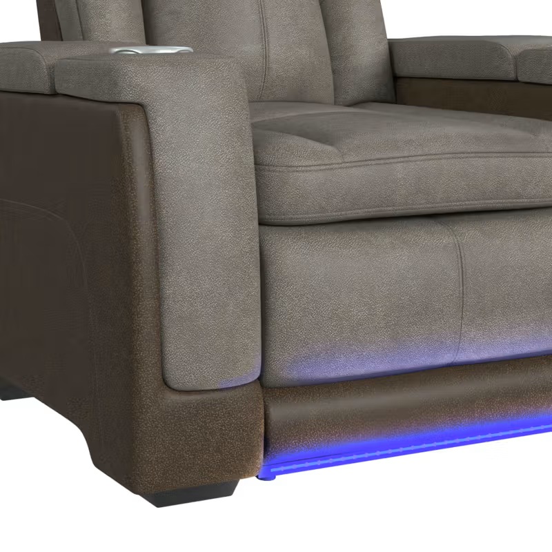 SM Lantana Faux Leather Power Reclining Living Room Set w/LED Light