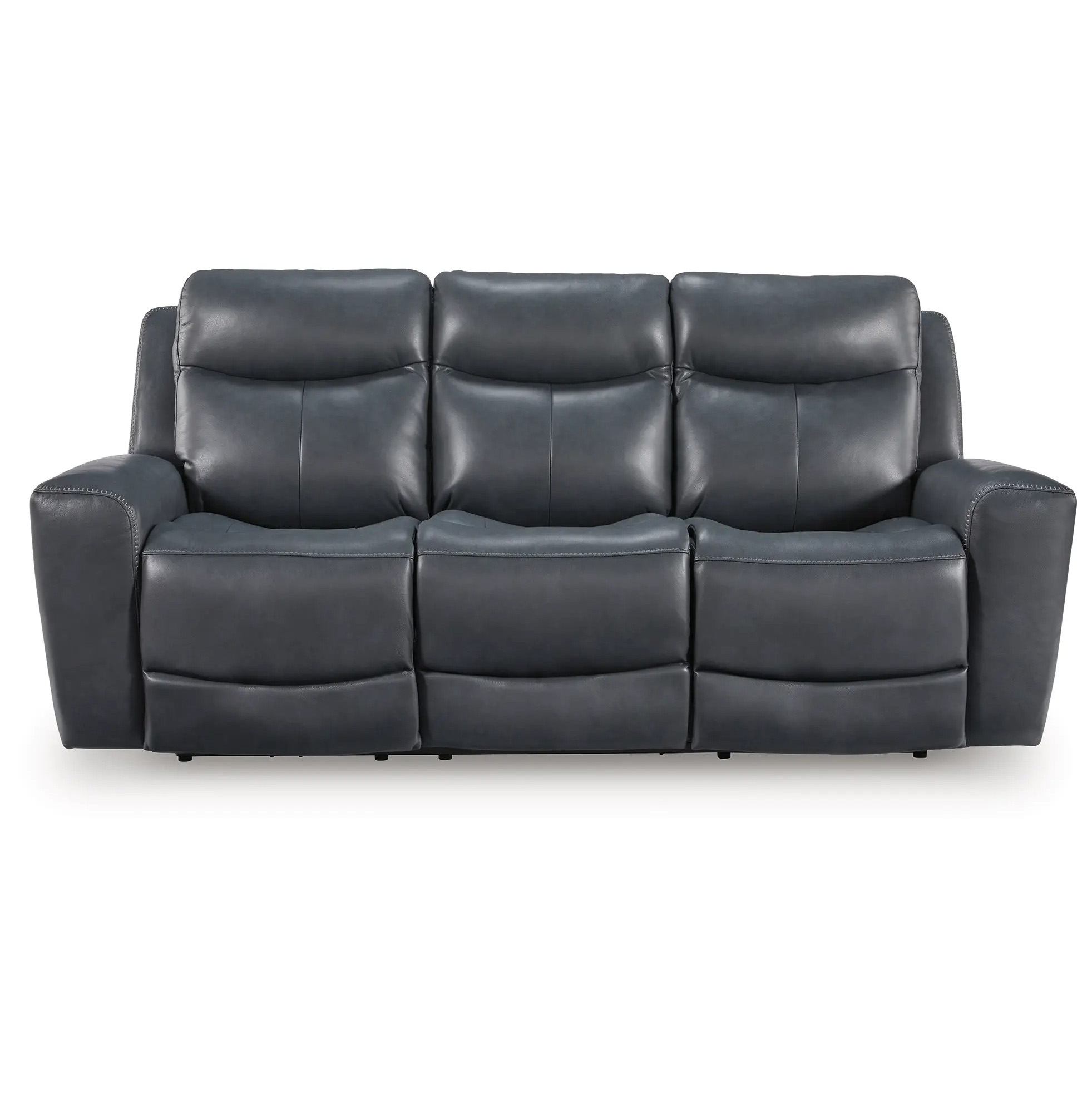 Next Move Leather Power Reclining Living Room Set with Adjustable Headrest