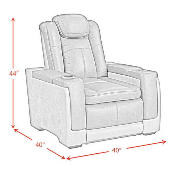 SM Lantana Faux Leather Power Reclining Living Room Set w/LED Light